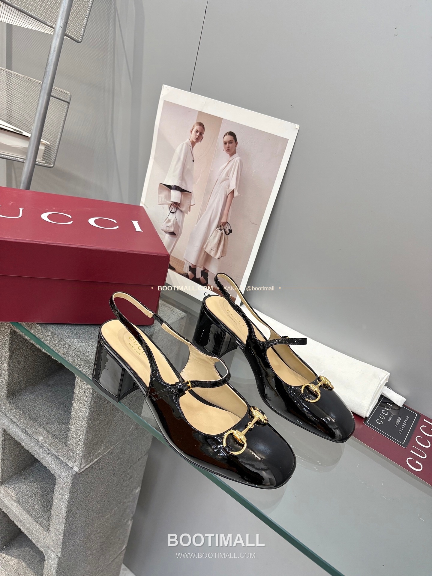 구찌 2026 페이턴트 레더 GG 메탈 스트랩 샌들 Gucci 2026 Patent Leather GG Metal Strap Black Sandals 5.5cm 4