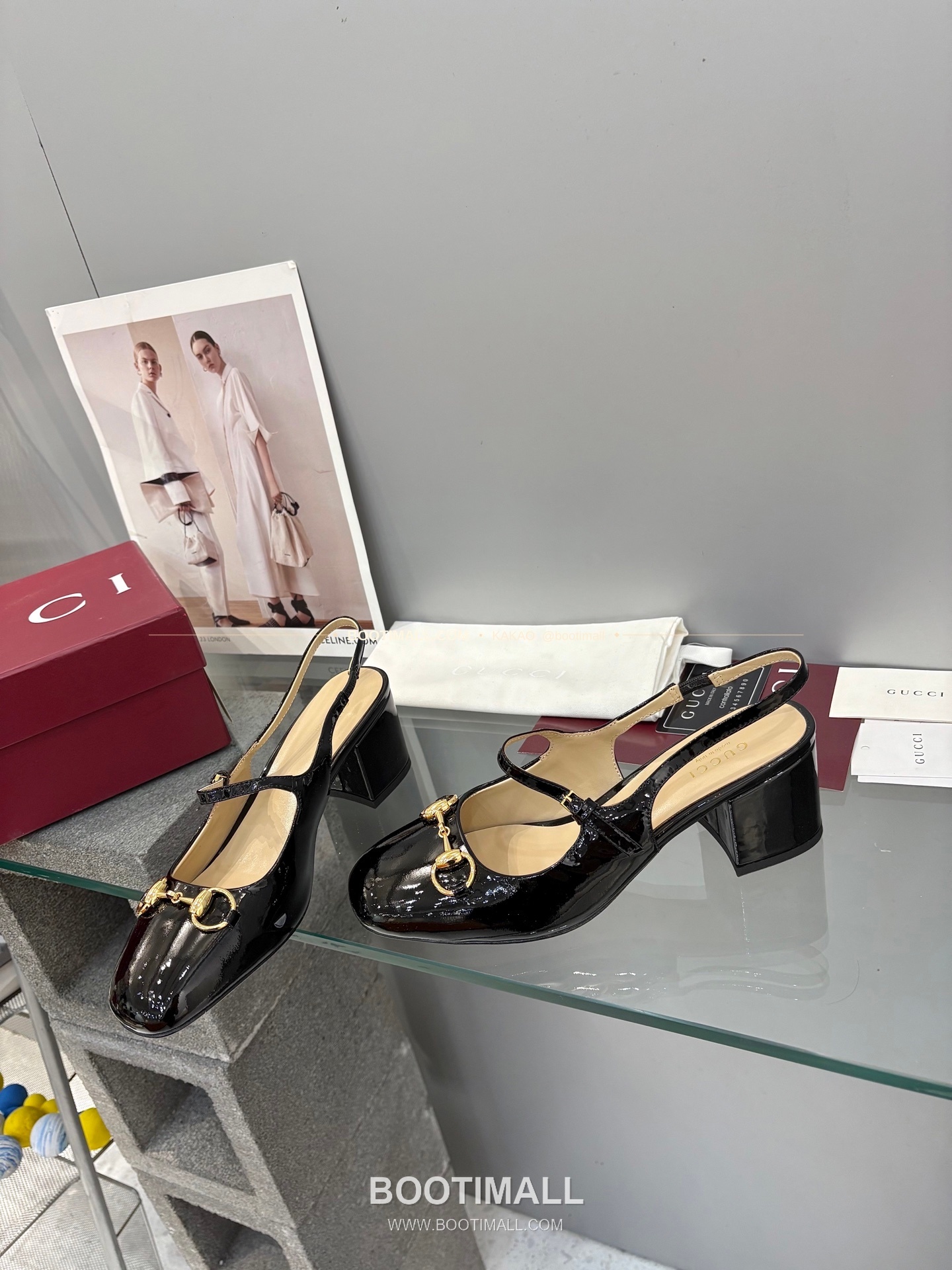 구찌 2026 페이턴트 레더 GG 메탈 스트랩 샌들 Gucci 2026 Patent Leather GG Metal Strap Black Sandals 5.5cm 5