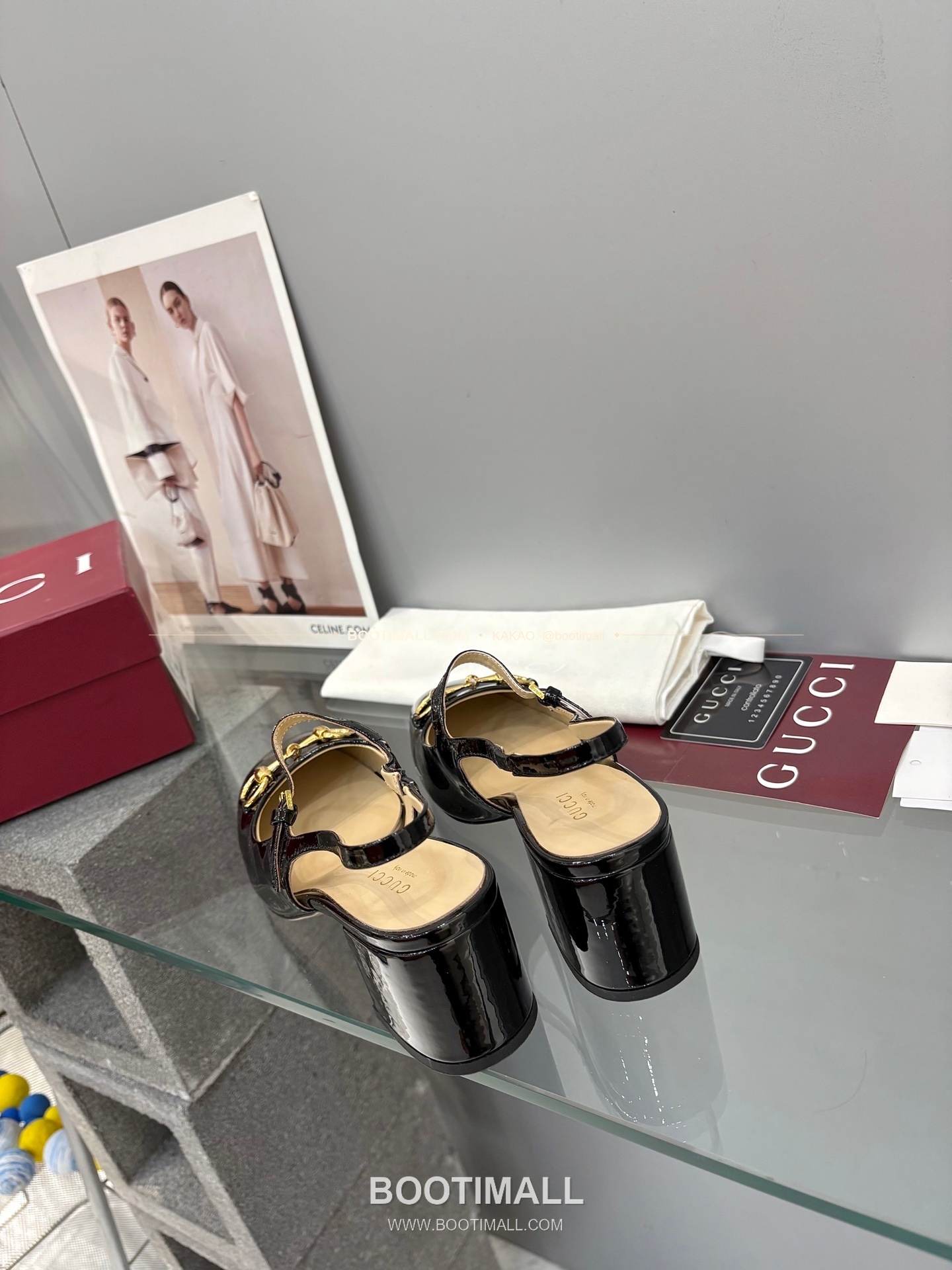 구찌 2026 페이턴트 레더 GG 메탈 스트랩 샌들 Gucci 2026 Patent Leather GG Metal Strap Black Sandals 5.5cm 8