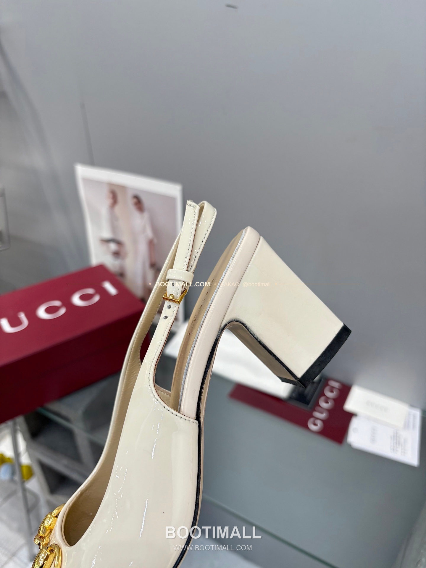 구찌 2026 페이턴트 레더 GG 메탈 스트랩 샌들 Gucci 2026 Patent Leather GG Metal Strap Black Sandals 5.5cm 6