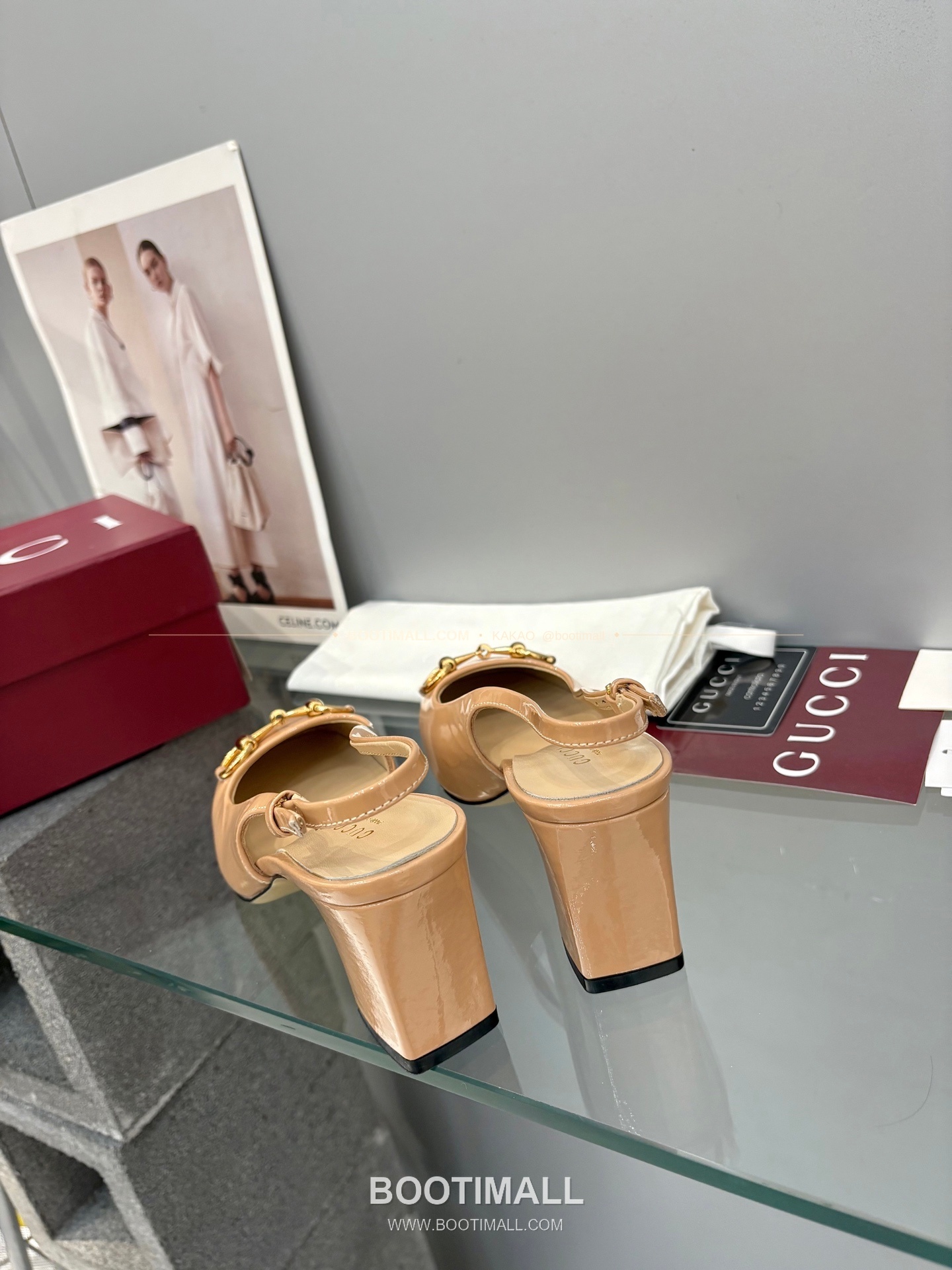 구찌 2026 페이턴트 레더 GG 메탈 스트랩 샌들 Gucci 2026 Patent Leather GG Metal Strap Black Sandals 5.5cm 7