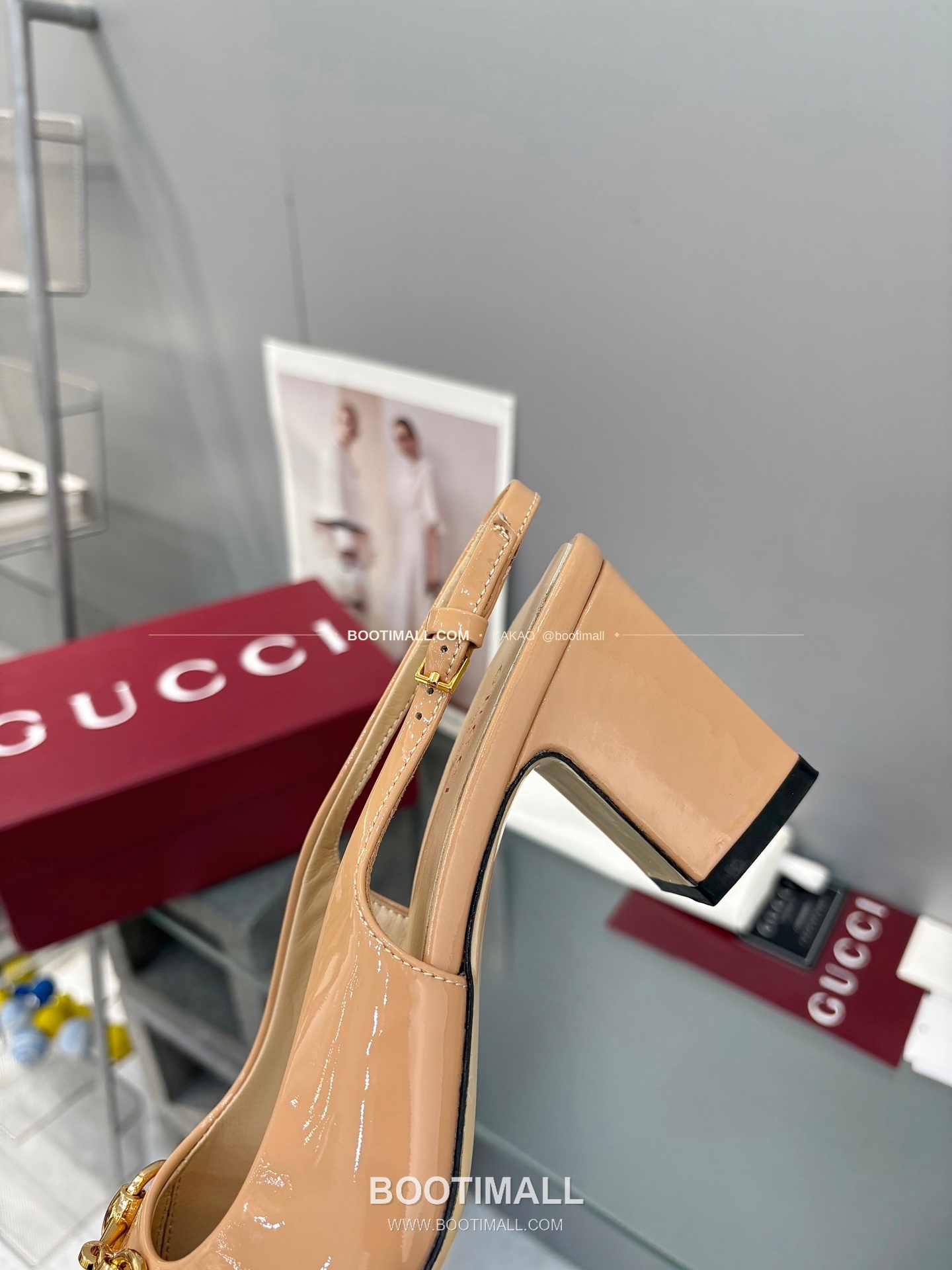 구찌 2026 페이턴트 레더 GG 메탈 스트랩 샌들 Gucci 2026 Patent Leather GG Metal Strap Black Sandals 5.5cm 8