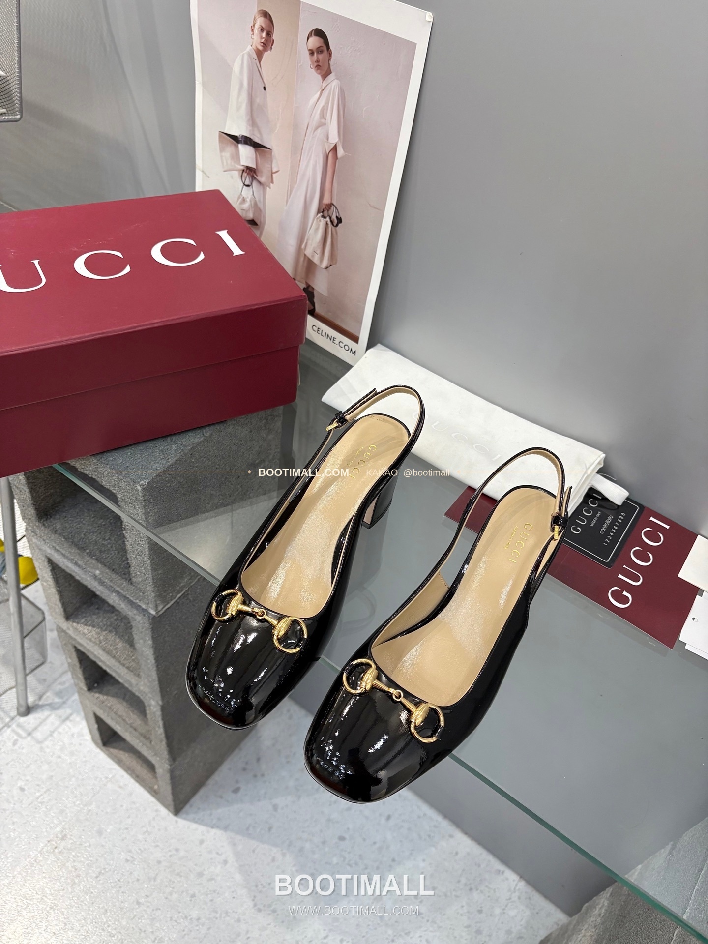 구찌 2026 페이턴트 레더 GG 메탈 스트랩 샌들 Gucci 2026 Patent Leather GG Metal Strap Black Sandals 5.5cm 1