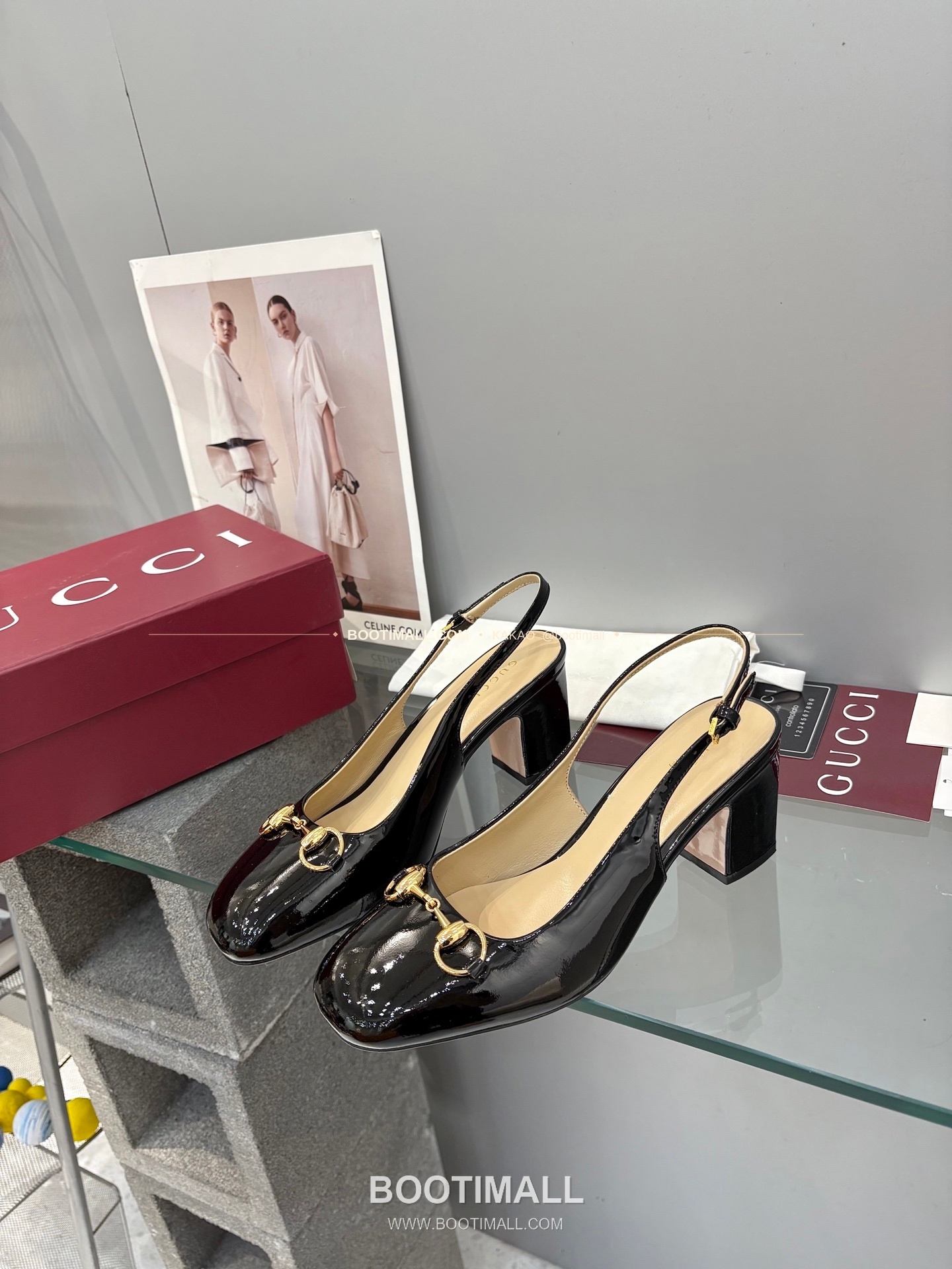 구찌 2026 페이턴트 레더 GG 메탈 스트랩 샌들 Gucci 2026 Patent Leather GG Metal Strap Black Sandals 5.5cm 2