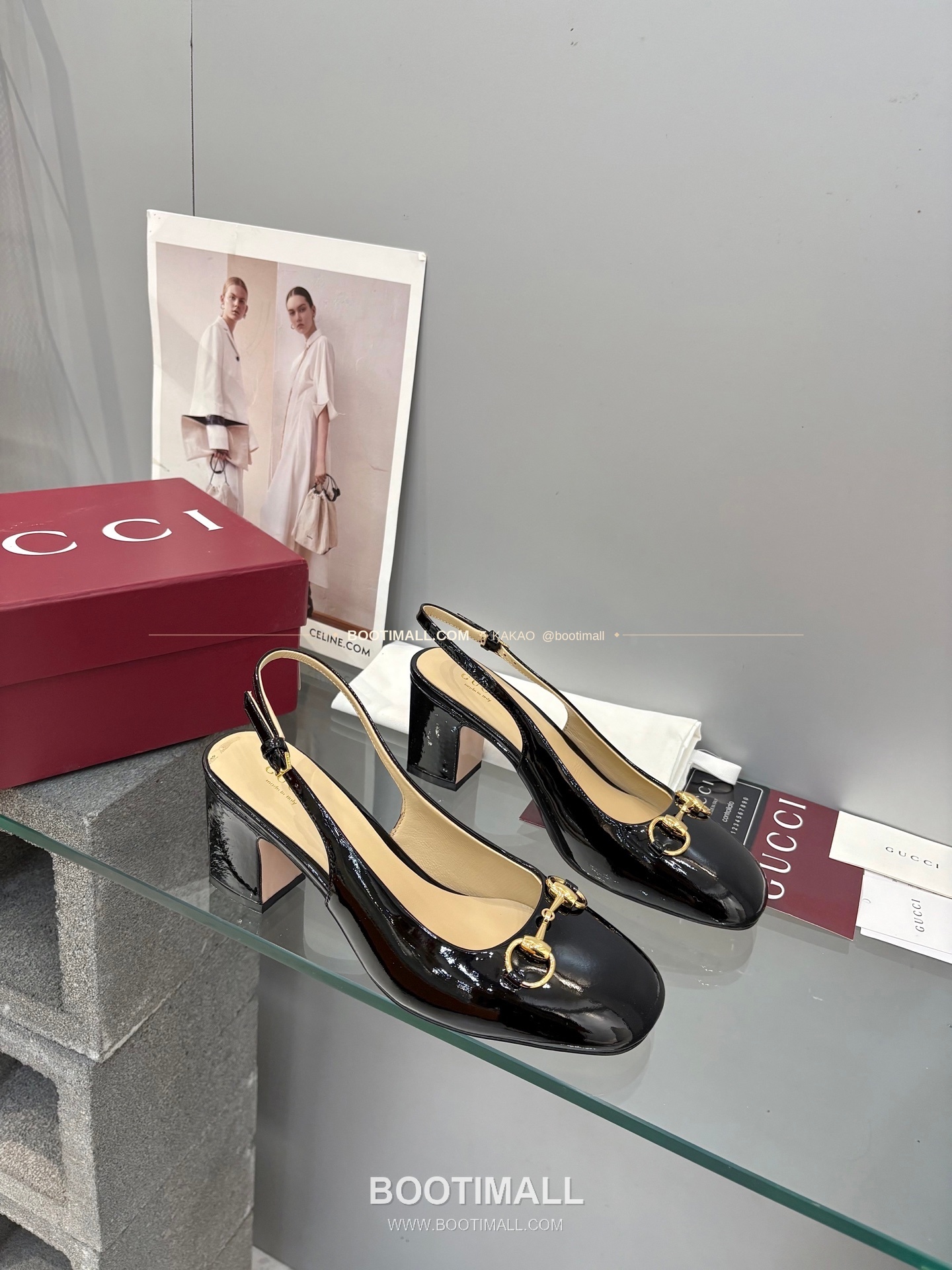 구찌 2026 페이턴트 레더 GG 메탈 스트랩 샌들 Gucci 2026 Patent Leather GG Metal Strap Black Sandals 5.5cm 4