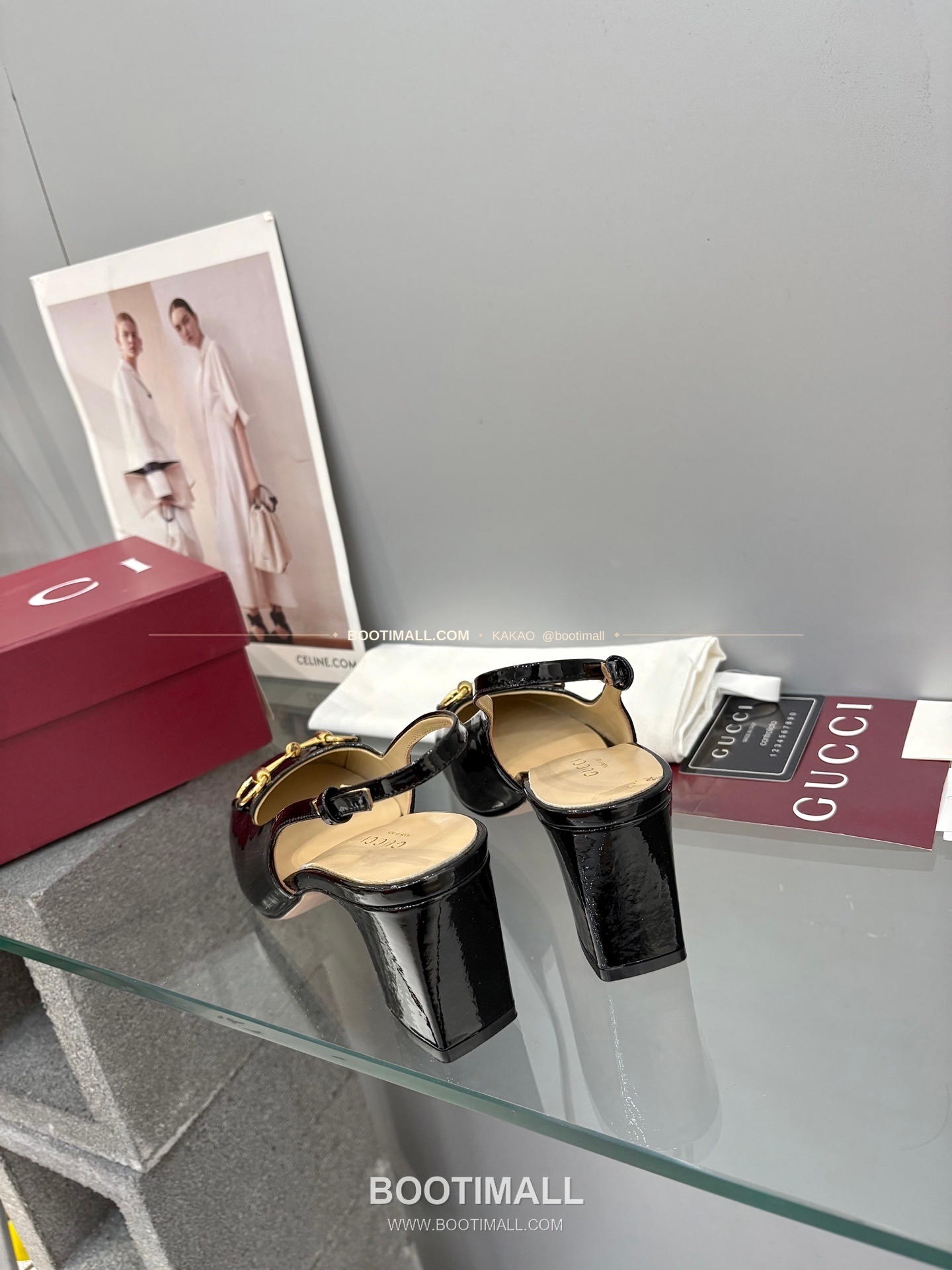 구찌 2026 페이턴트 레더 GG 메탈 스트랩 샌들 Gucci 2026 Patent Leather GG Metal Strap Black Sandals 5.5cm 8