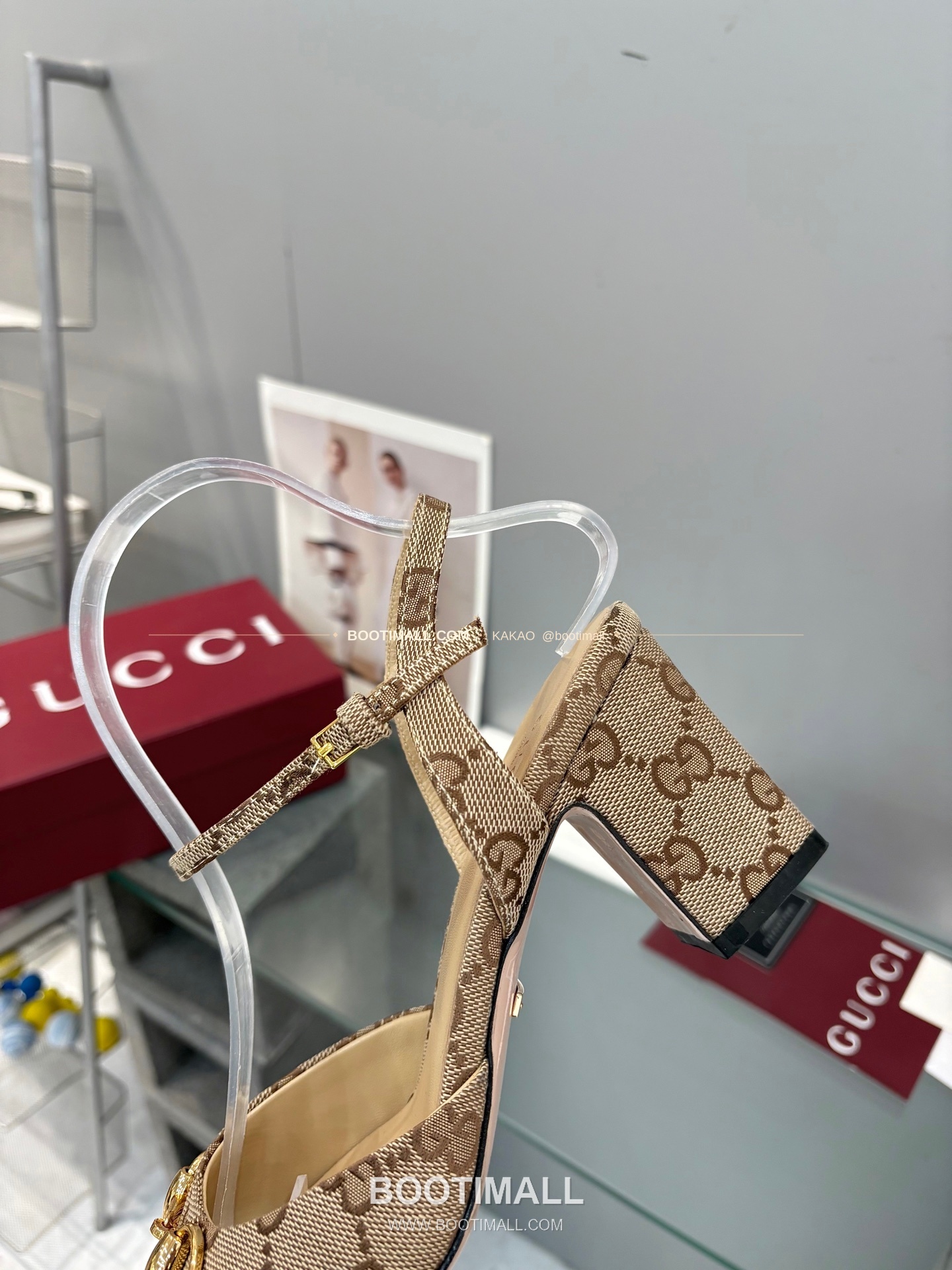 구찌 2026 양가죽 GG 메탈 스트랩 샌들 Gucci 2026 Lambskin GG Metal Strap Black Sandals 6.5cm 6