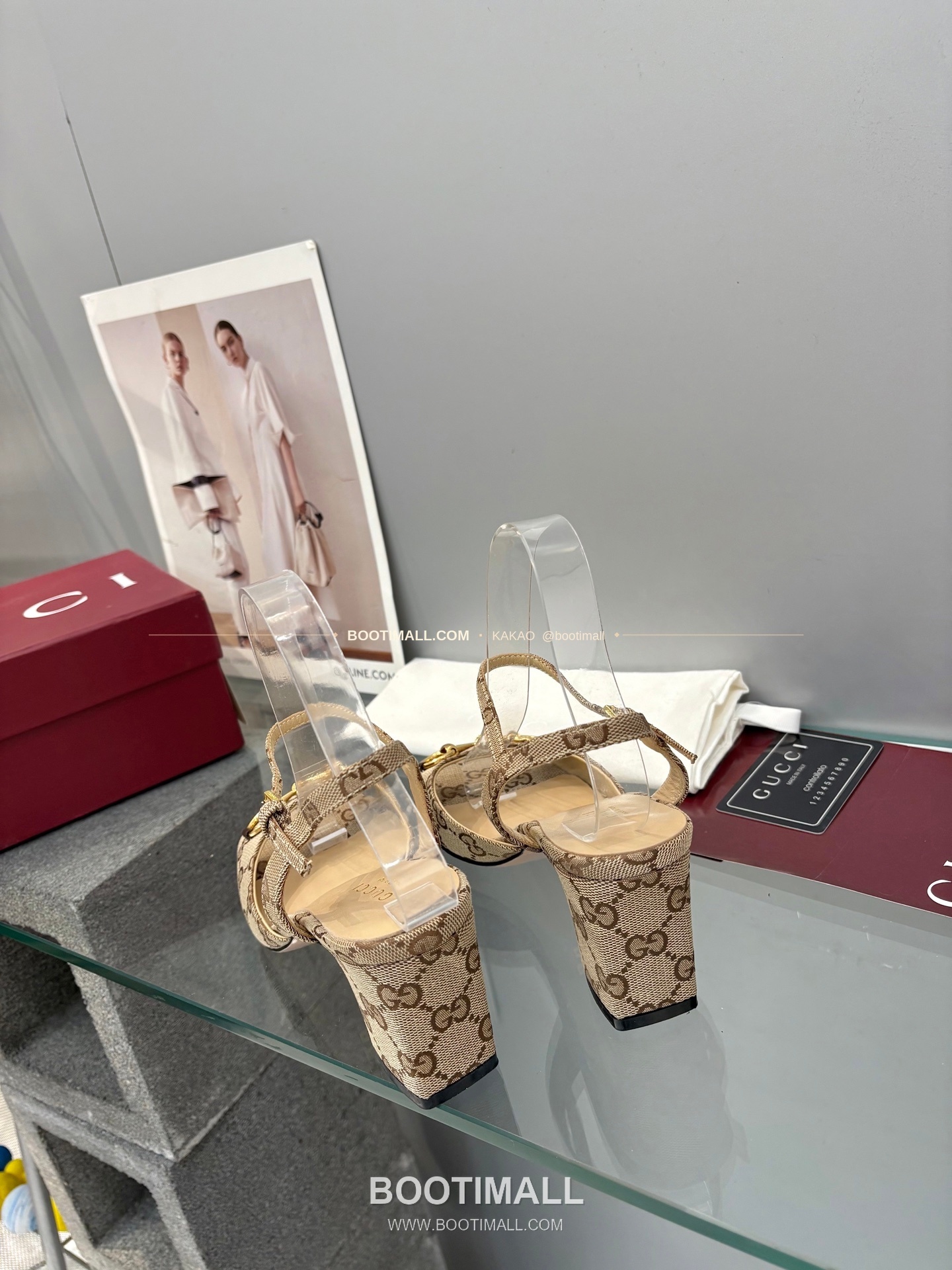 구찌 2026 양가죽 GG 메탈 스트랩 샌들 Gucci 2026 Lambskin GG Metal Strap Black Sandals 6.5cm 8