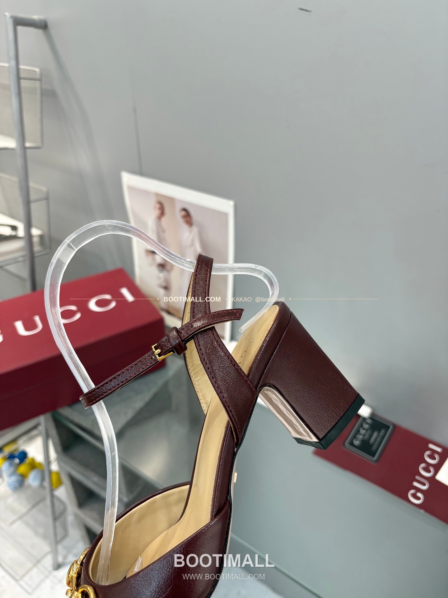 구찌 2026 양가죽 GG 메탈 스트랩 샌들 Gucci 2026 Lambskin GG Metal Strap Black Sandals 6.5cm 8