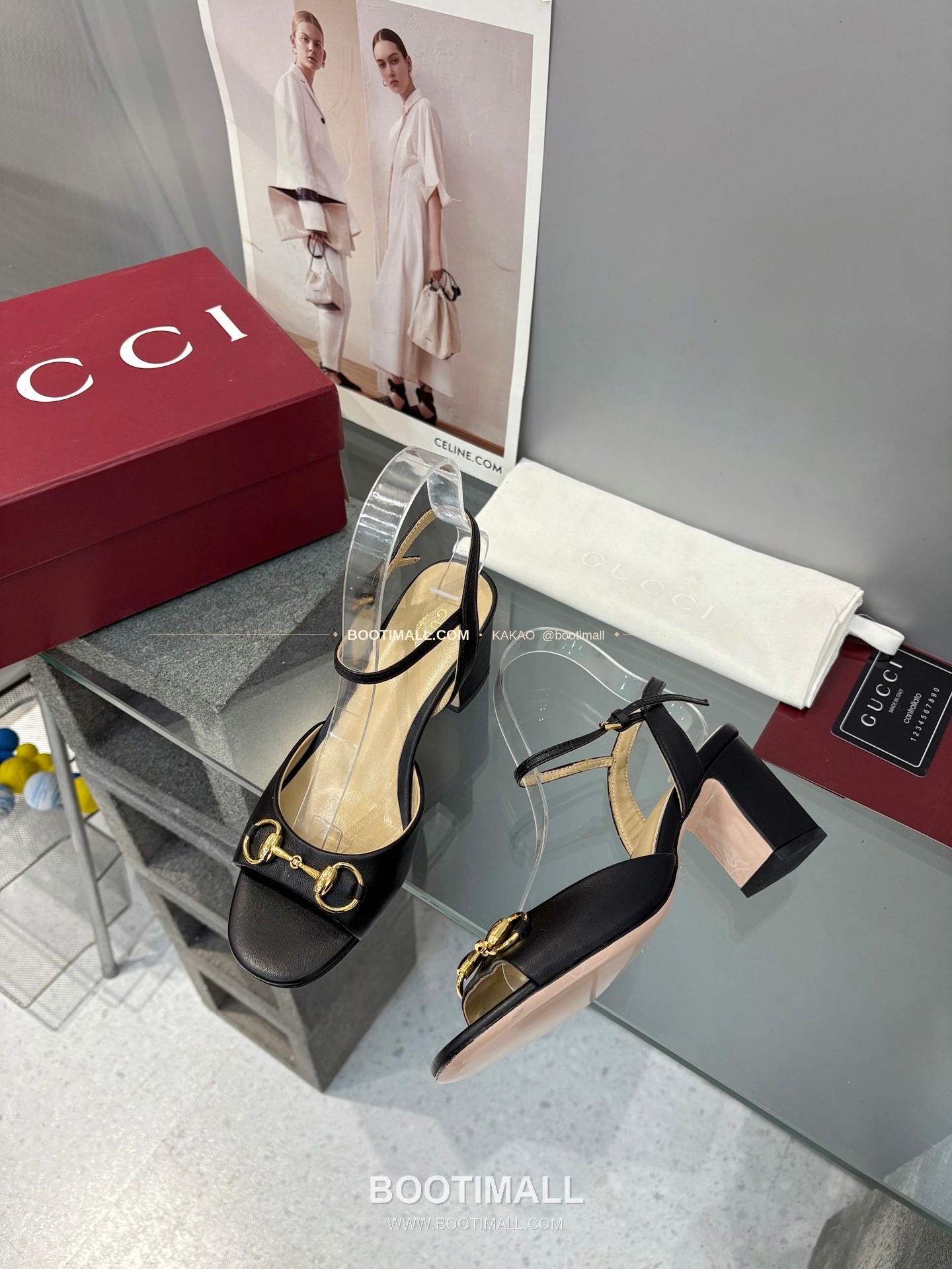 구찌 2026 양가죽 GG 메탈 스트랩 샌들 Gucci 2026 Lambskin GG Metal Strap Black Sandals 6.5cm 2