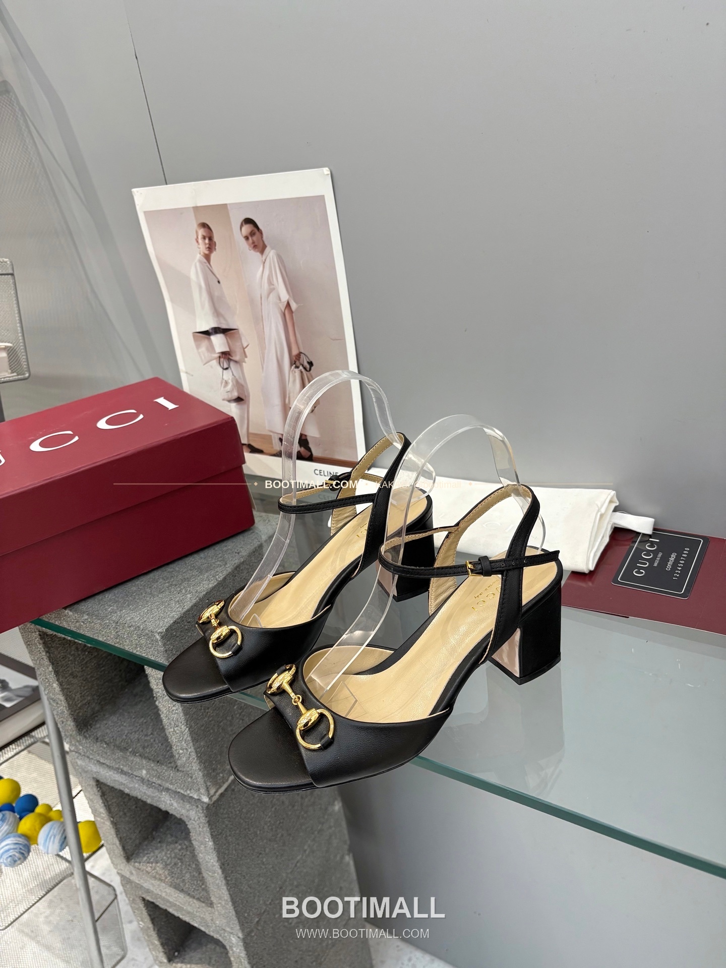 구찌 2026 양가죽 GG 메탈 스트랩 샌들 Gucci 2026 Lambskin GG Metal Strap Black Sandals 6.5cm 3