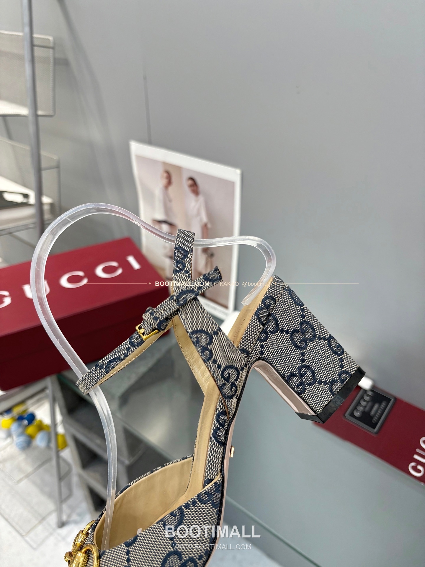 구찌 2026 양가죽 GG 메탈 스트랩 샌들 Gucci 2026 Lambskin GG Metal Strap Black Sandals 6.5cm 7