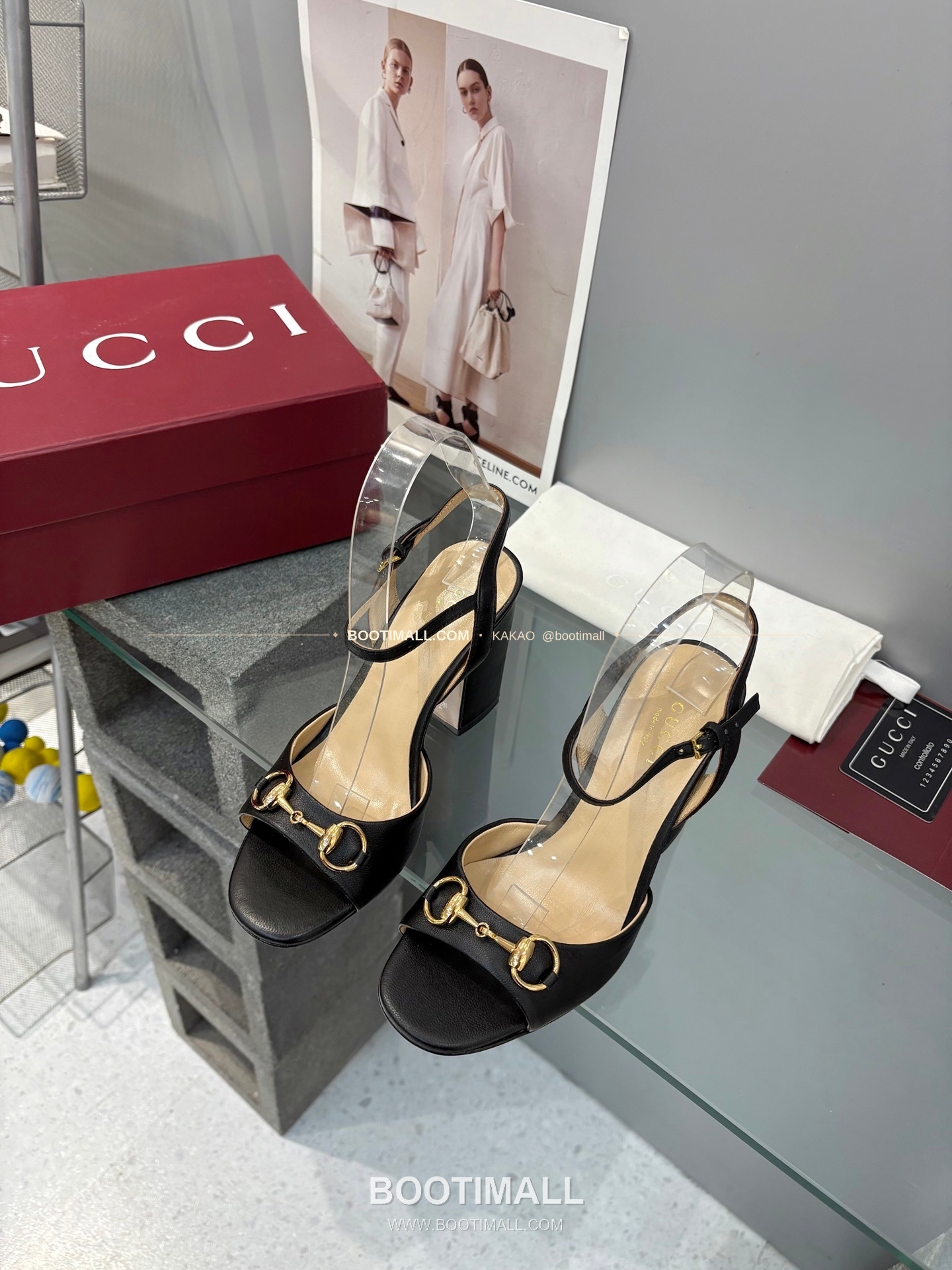 구찌 2026 양가죽 GG 메탈 스트랩 샌들 Gucci 2026 Lambskin GG Metal Strap Black Sandals 6.5cm 1
