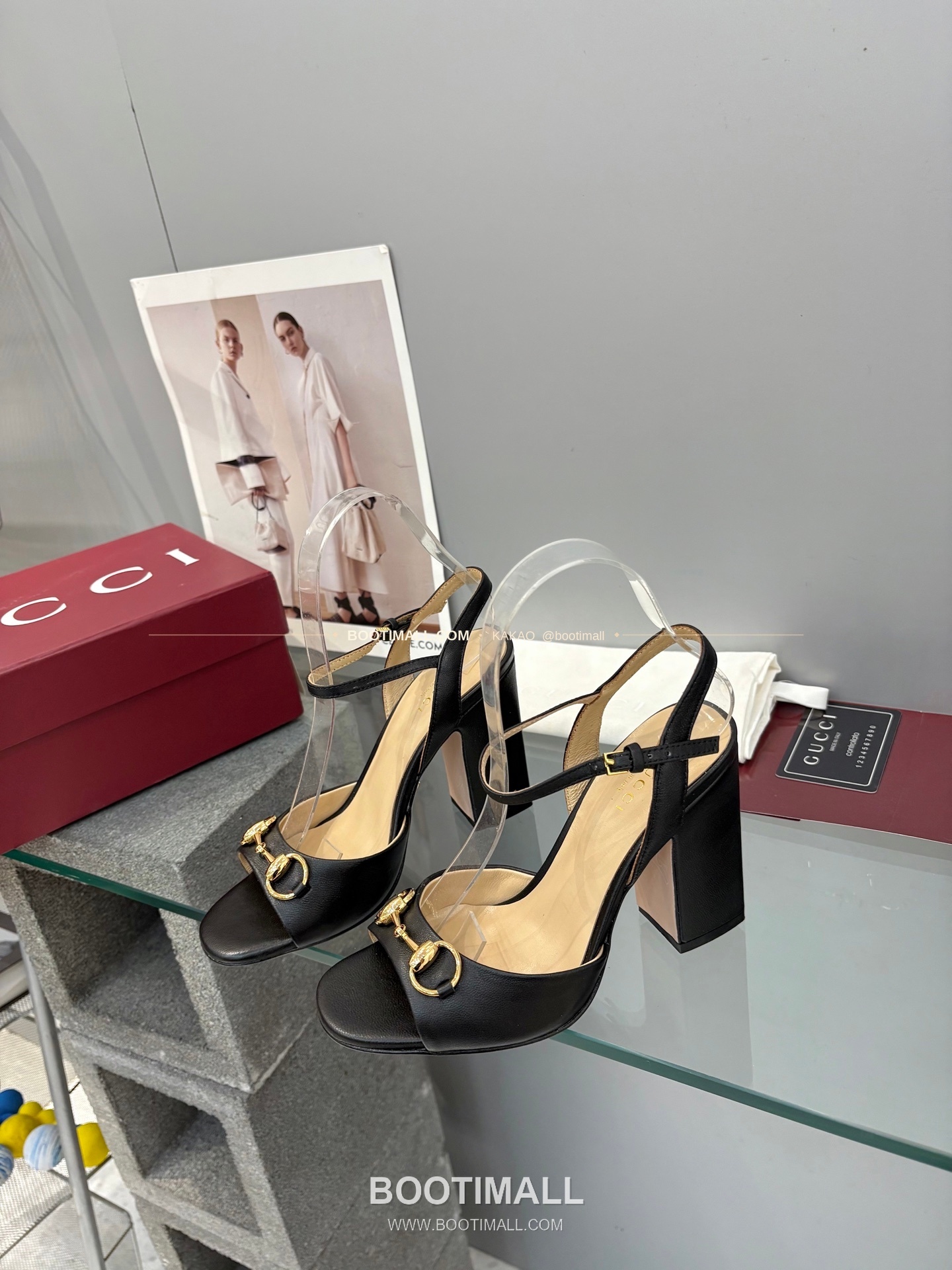 구찌 2026 양가죽 GG 메탈 스트랩 샌들 Gucci 2026 Lambskin GG Metal Strap Black Sandals 6.5cm 3