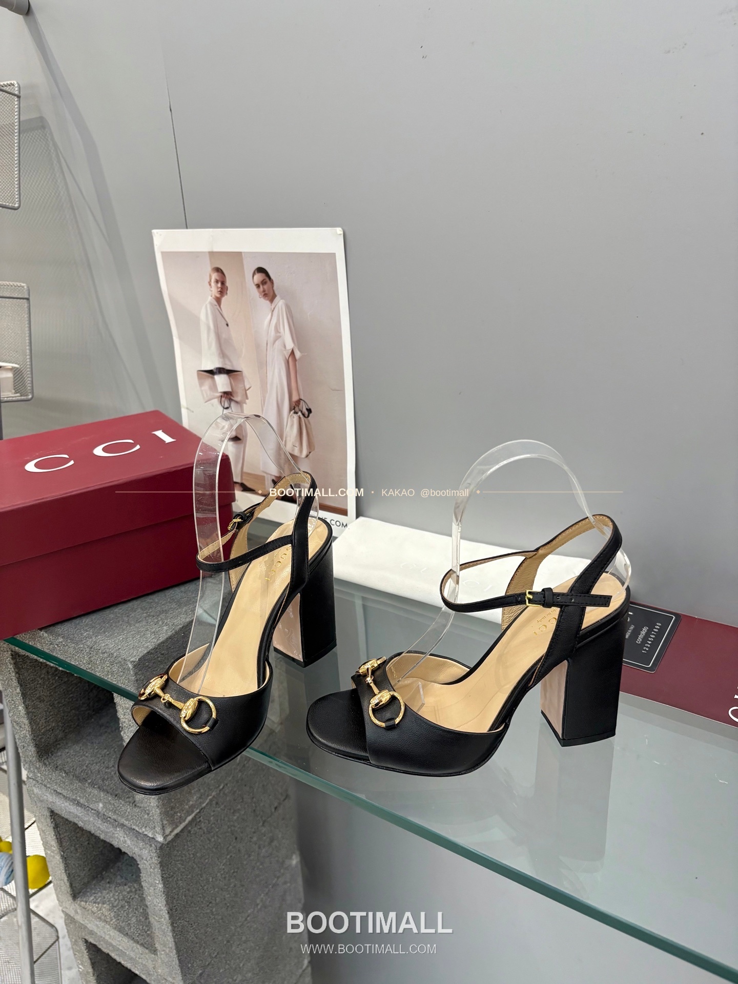구찌 2026 양가죽 GG 메탈 스트랩 샌들 Gucci 2026 Lambskin GG Metal Strap Black Sandals 6.5cm 5