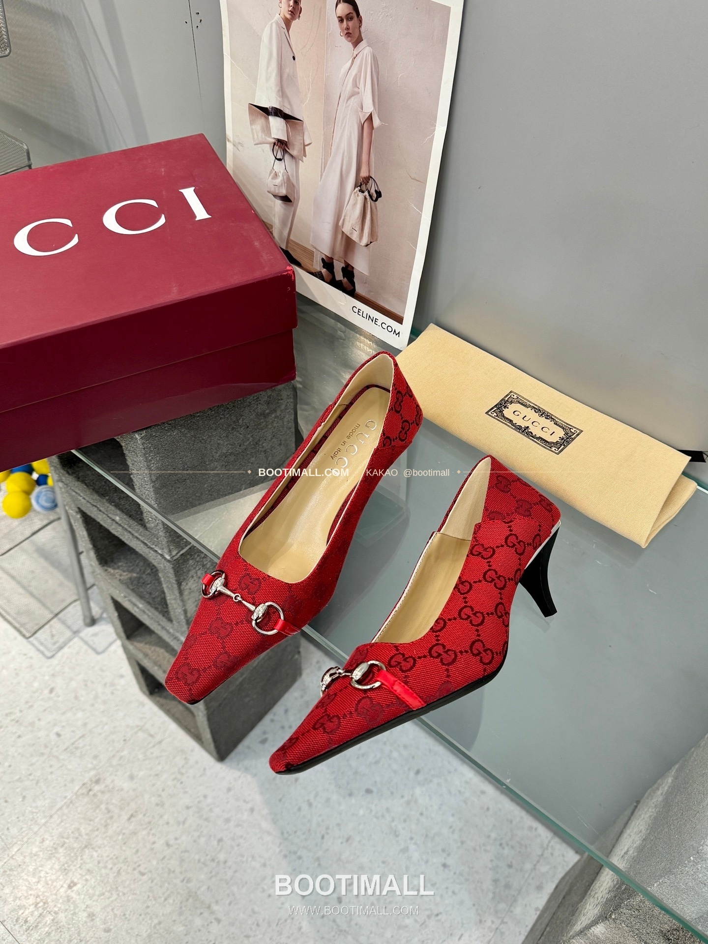 구찌 2026 레더 GG 메탈 라운드토 펌프스 Gucci 2026 Leather GG Metal Round Toe Black Pumps 5.5cm 3