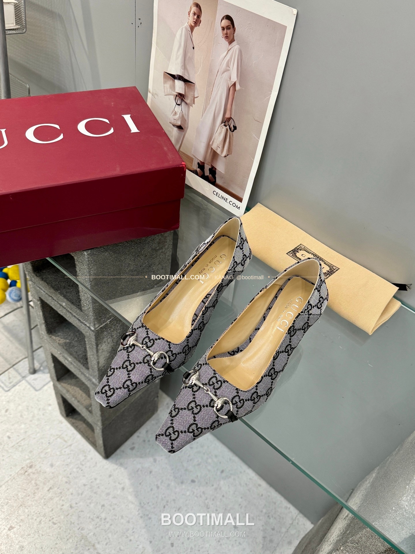 구찌 2026 레더 GG 메탈 라운드토 펌프스 Gucci 2026 Leather GG Metal Round Toe Black Pumps 5.5cm 1