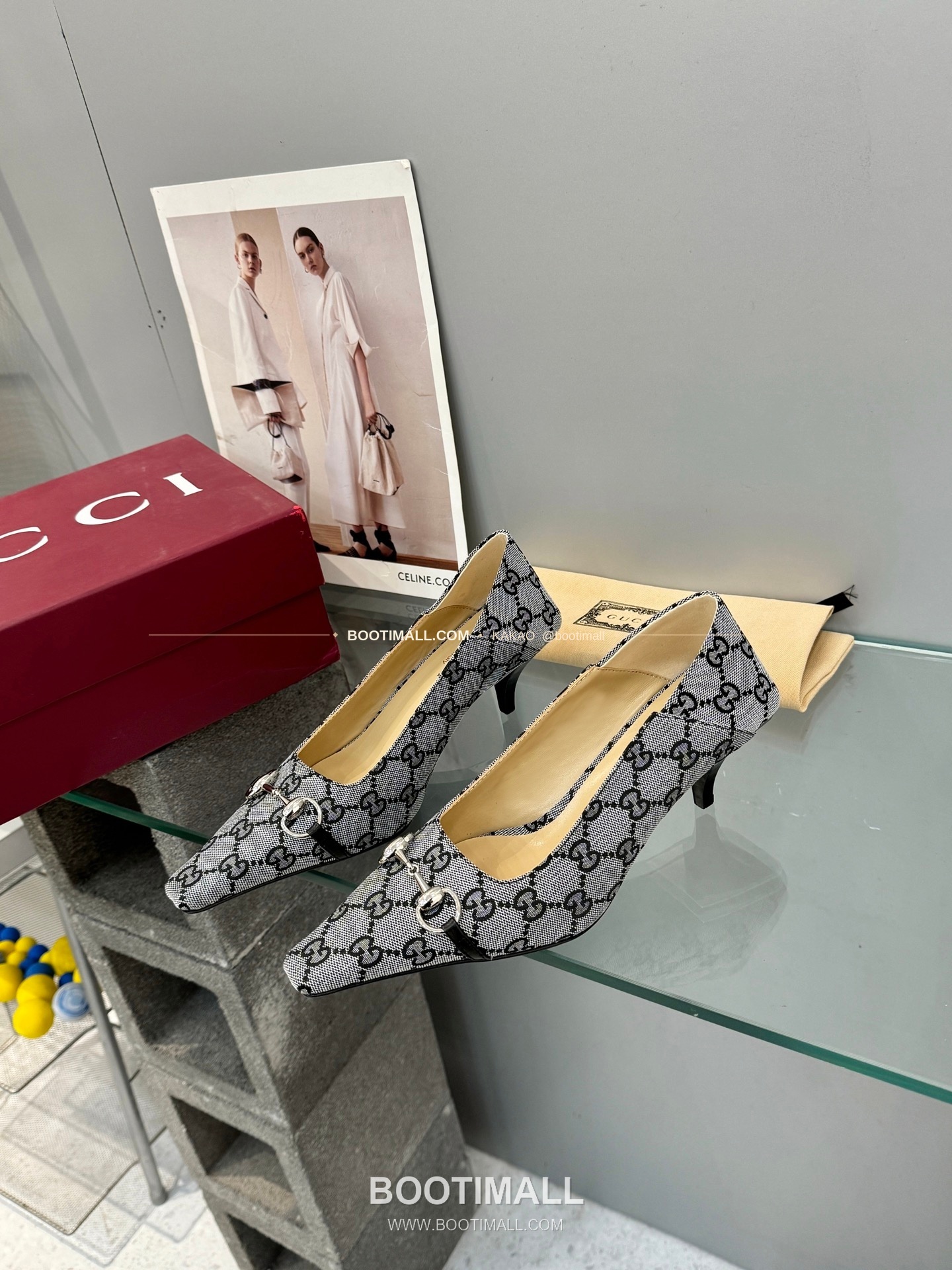 구찌 2026 레더 GG 메탈 라운드토 펌프스 Gucci 2026 Leather GG Metal Round Toe Black Pumps 5.5cm 2