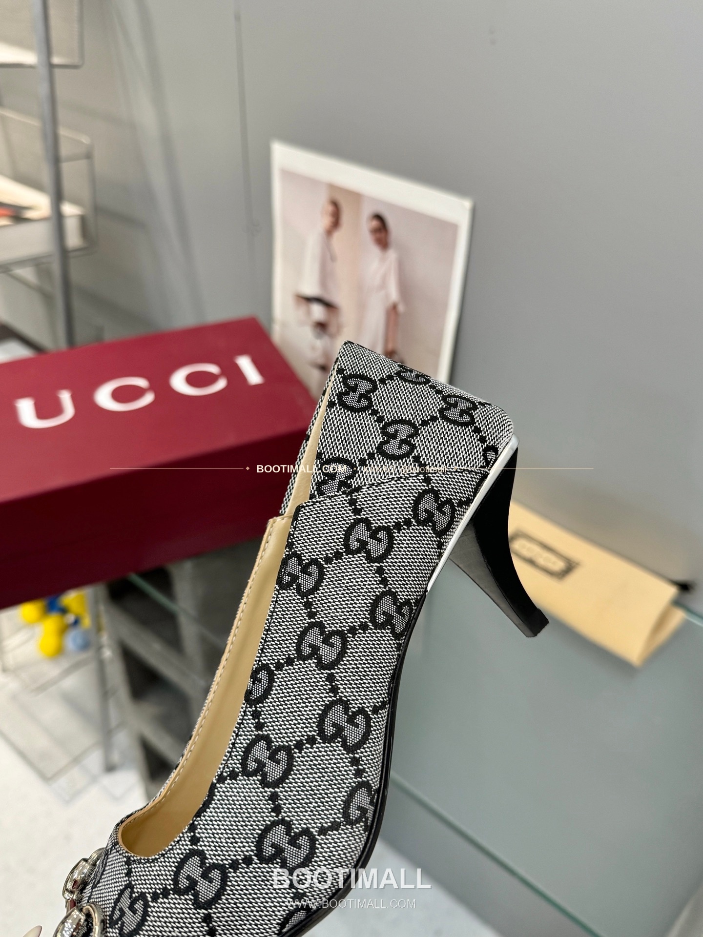 구찌 2026 레더 GG 메탈 라운드토 펌프스 Gucci 2026 Leather GG Metal Round Toe Black Pumps 5.5cm 8