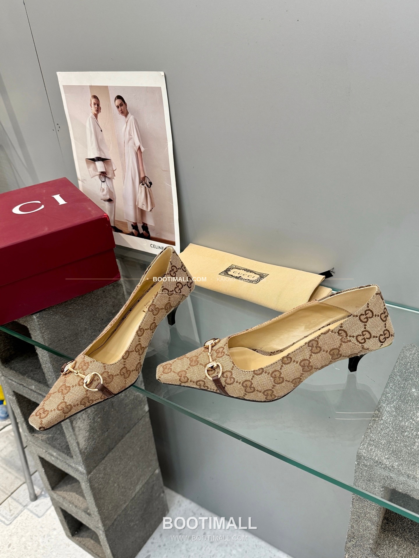 구찌 2026 레더 GG 메탈 라운드토 펌프스 Gucci 2026 Leather GG Metal Round Toe Black Pumps 5.5cm 5