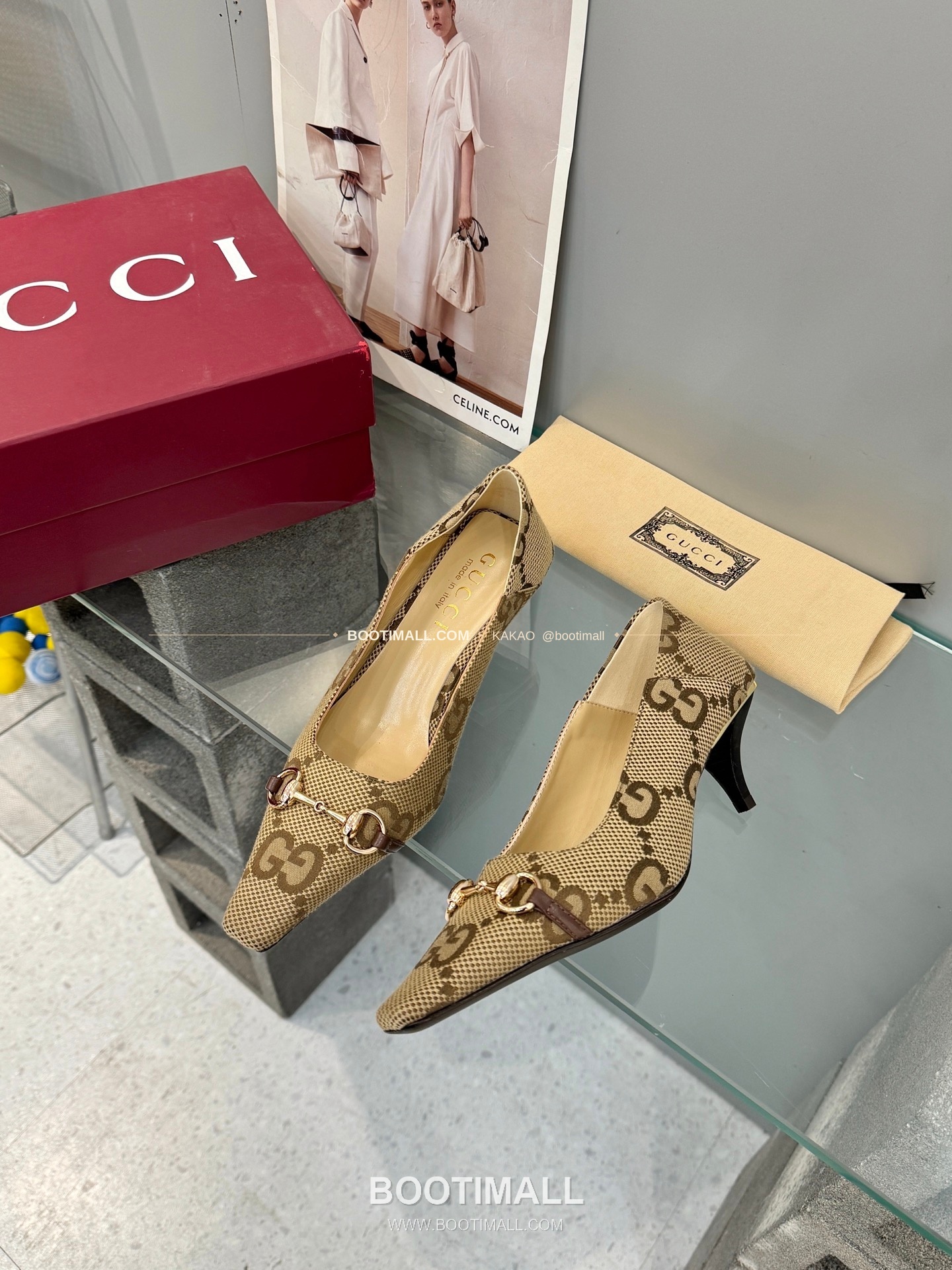 구찌 2026 레더 GG 메탈 라운드토 펌프스 Gucci 2026 Leather GG Metal Round Toe Black Pumps 5.5cm 3