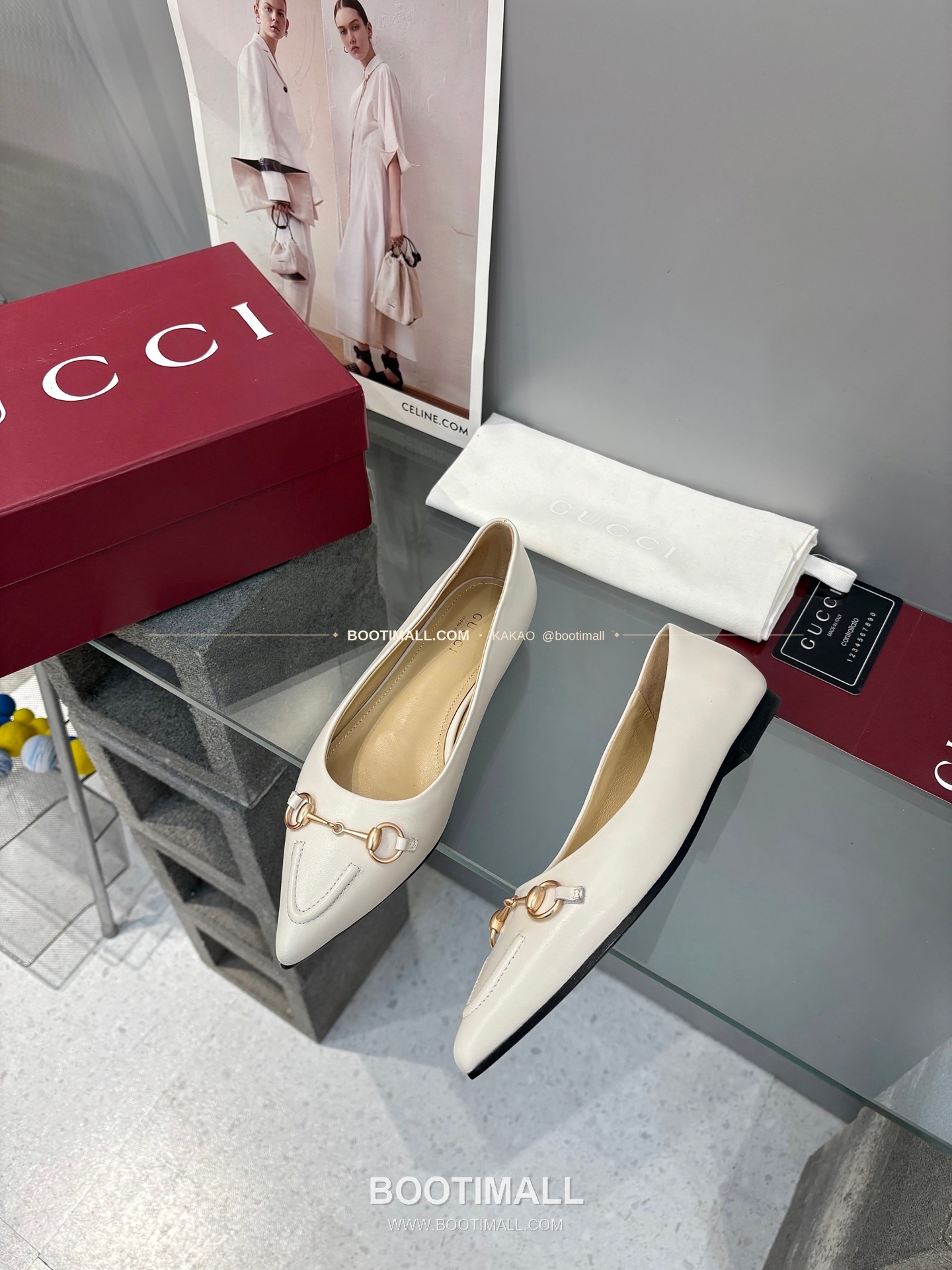 구찌 2026 양가죽 GG 메탈 라운드토 블랙 플랫 펌프스 Gucci 2026 Lambskin GG Metal Round Toe Black Flat Pumps 2