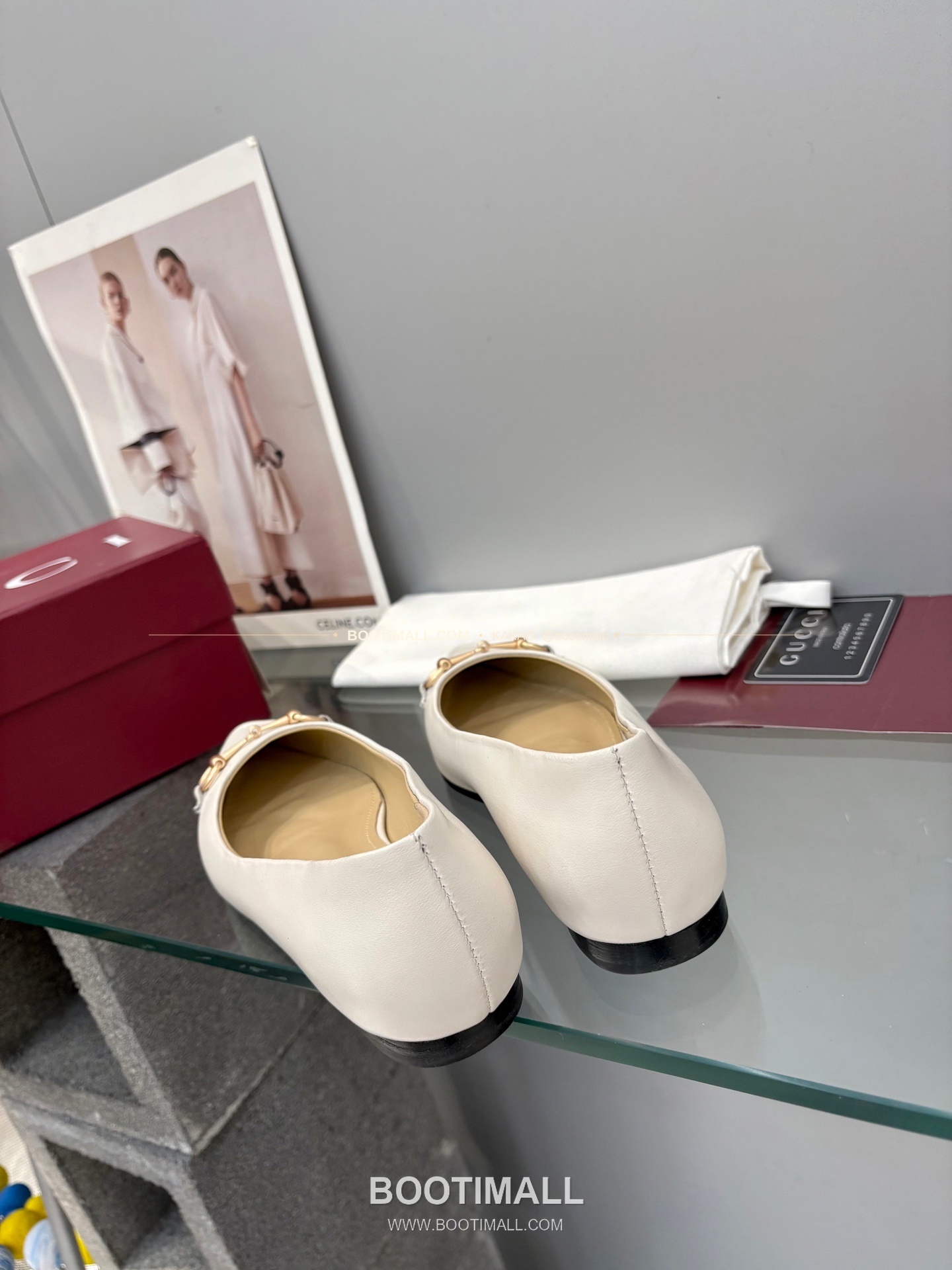 구찌 2026 양가죽 GG 메탈 라운드토 블랙 플랫 펌프스 Gucci 2026 Lambskin GG Metal Round Toe Black Flat Pumps 7