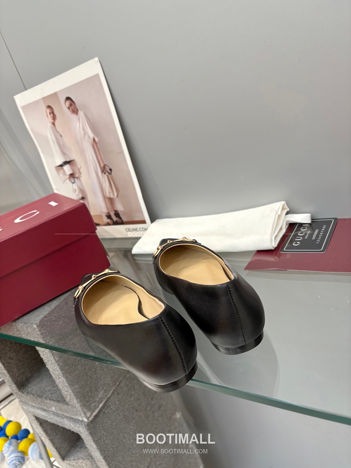 구찌 2026 양가죽 GG 메탈 라운드토 블랙 플랫 펌프스 Gucci 2026 Lambskin GG Metal Round Toe Black Flat Pumps 7