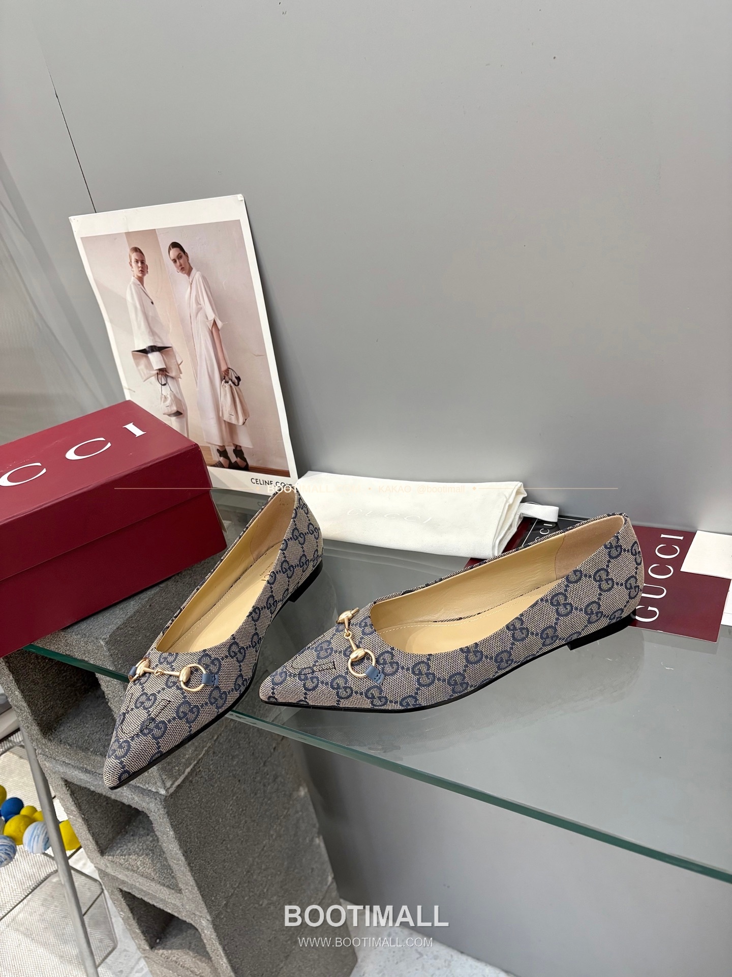 구찌 2026 양가죽 GG 메탈 라운드토 블랙 플랫 펌프스 Gucci 2026 Lambskin GG Metal Round Toe Black Flat Pumps 5