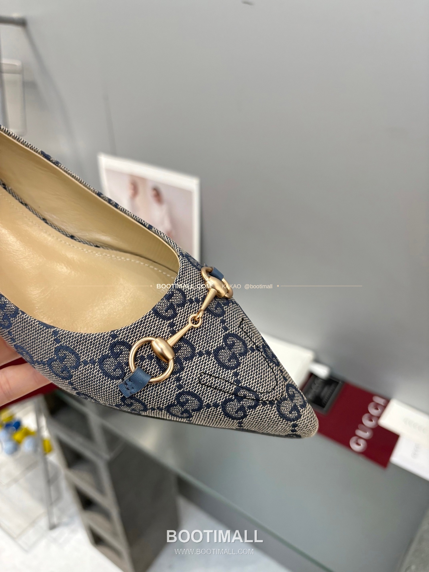 구찌 2026 양가죽 GG 메탈 라운드토 블랙 플랫 펌프스 Gucci 2026 Lambskin GG Metal Round Toe Black Flat Pumps 7