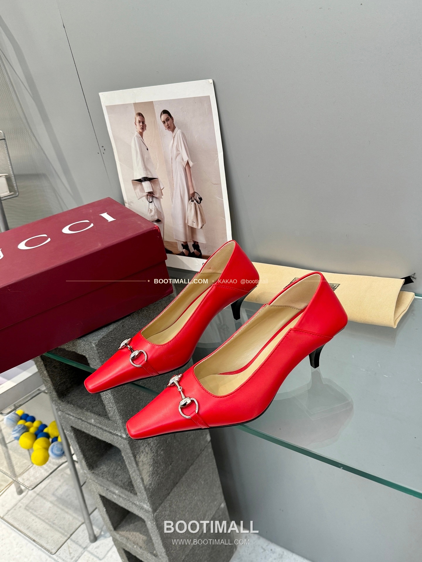 구찌 2026 레더 GG 메탈 라운드토 블랙 펌프스 Gucci 2026 Leather GG Metal Round Toe Black Pumps 5.5cm 2