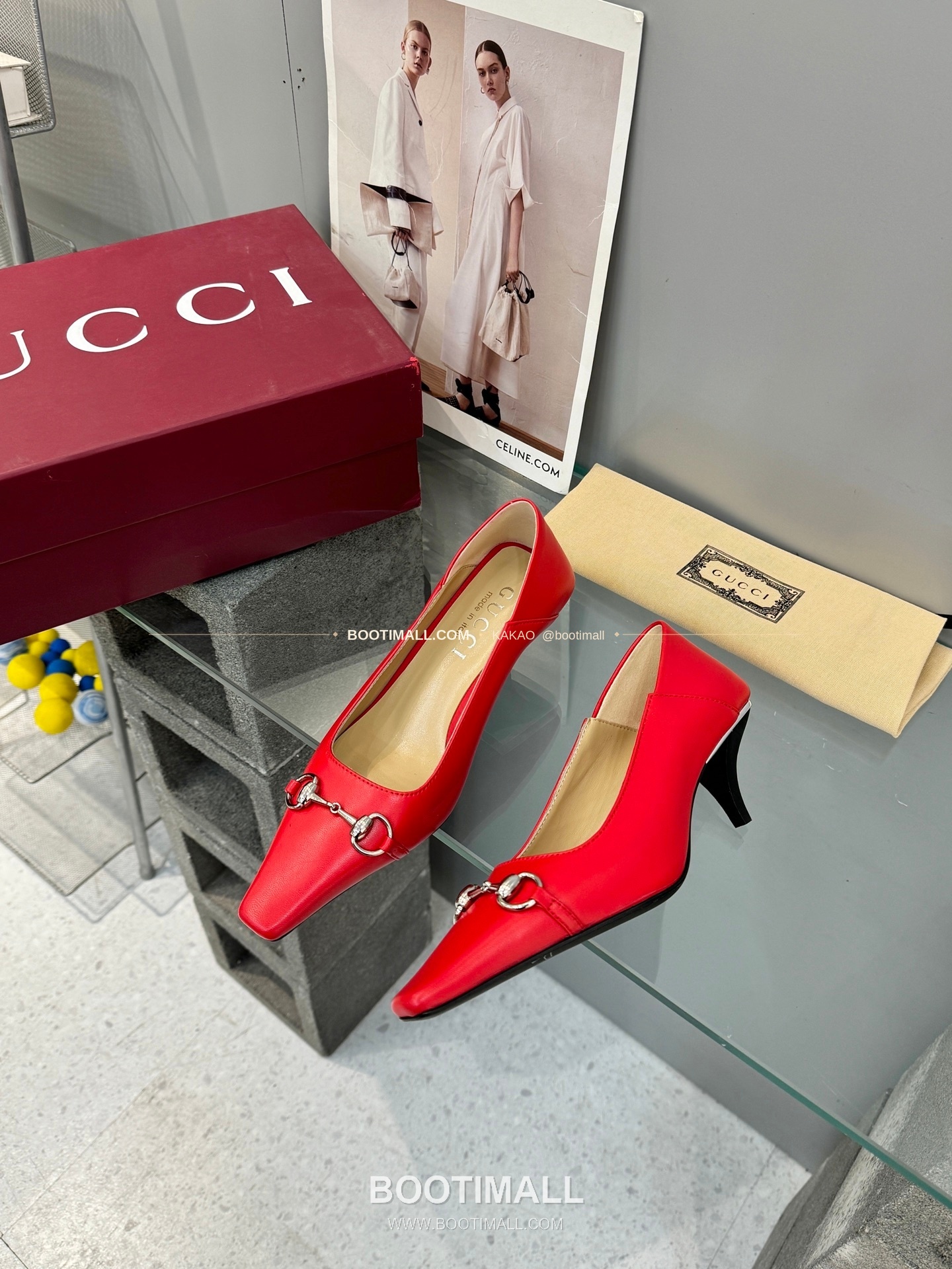 구찌 2026 레더 GG 메탈 라운드토 블랙 펌프스 Gucci 2026 Leather GG Metal Round Toe Black Pumps 5.5cm 3