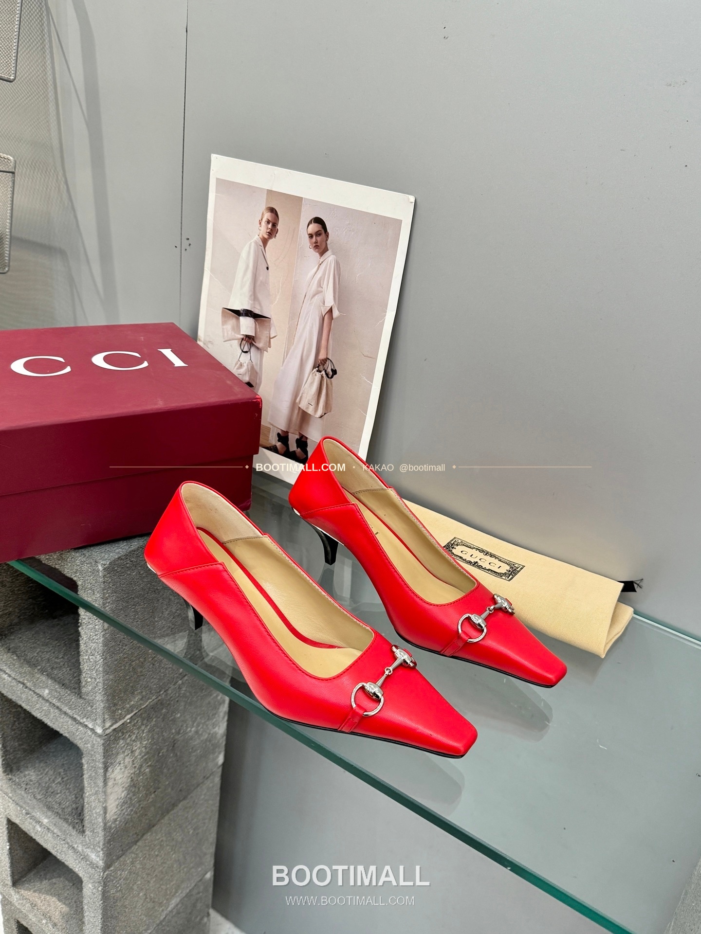 구찌 2026 레더 GG 메탈 라운드토 블랙 펌프스 Gucci 2026 Leather GG Metal Round Toe Black Pumps 5.5cm 4