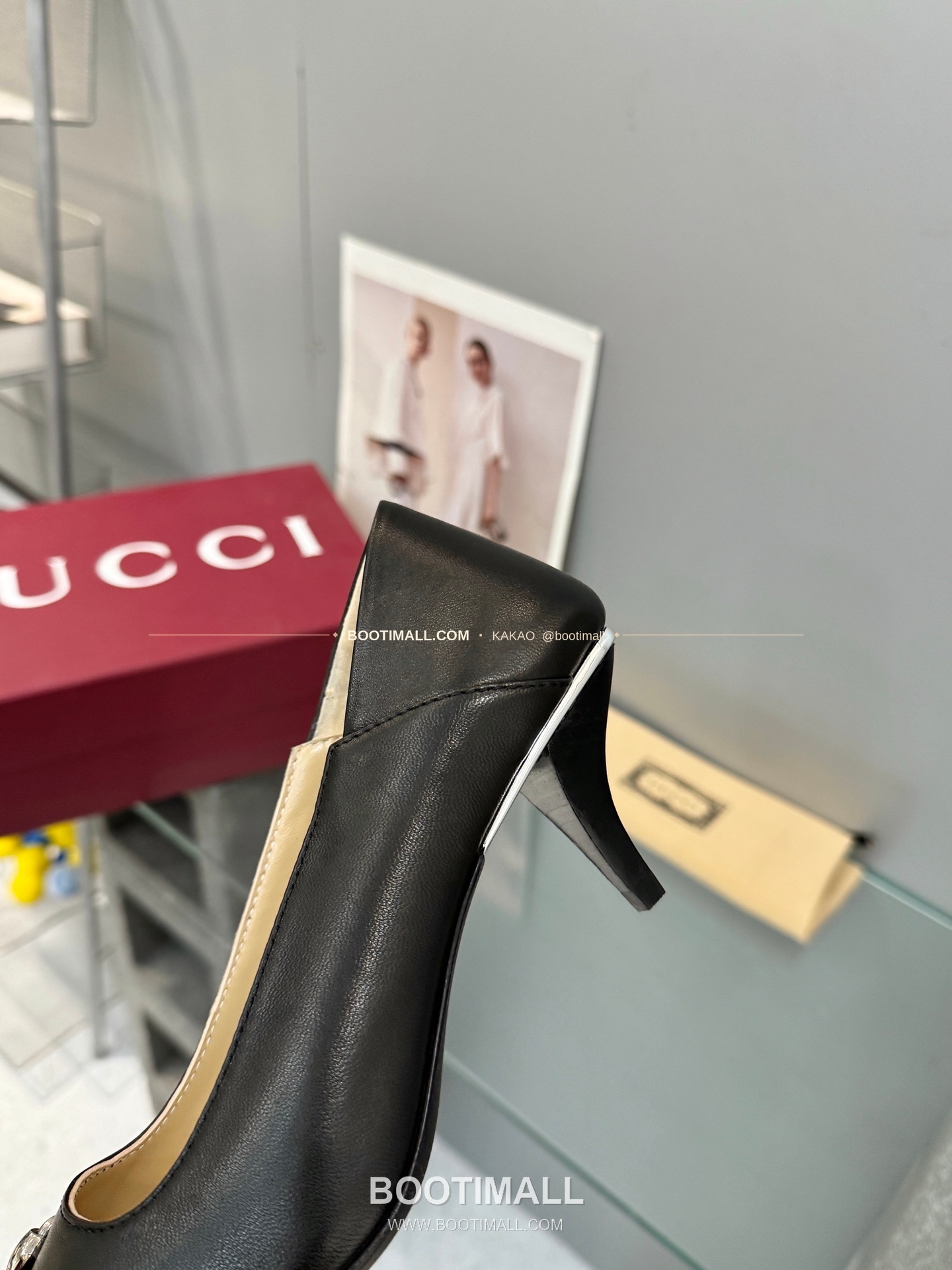 구찌 2026 레더 GG 메탈 라운드토 블랙 펌프스 Gucci 2026 Leather GG Metal Round Toe Black Pumps 5.5cm 8