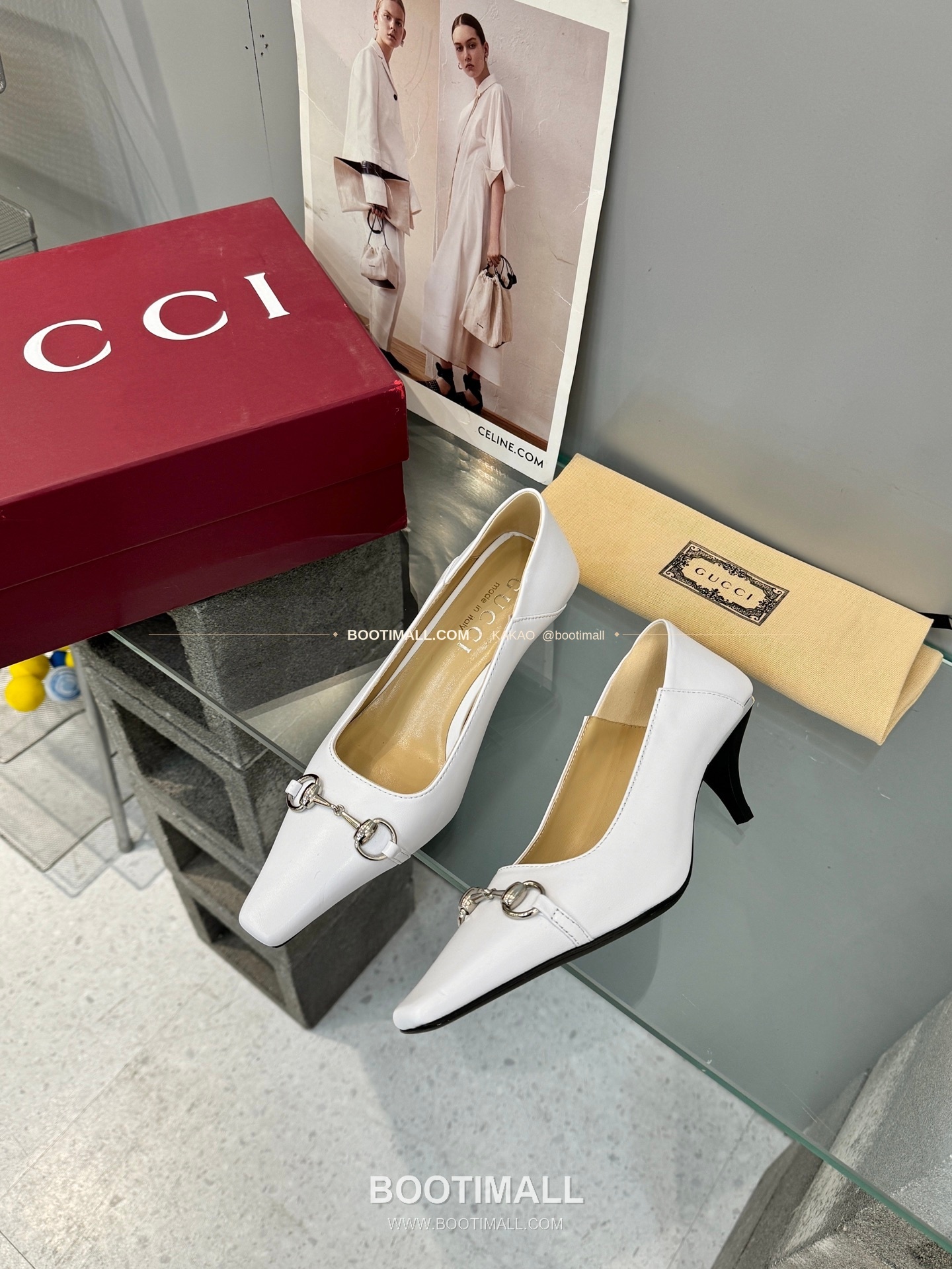 구찌 2026 레더 GG 메탈 라운드토 블랙 펌프스 Gucci 2026 Leather GG Metal Round Toe Black Pumps 5.5cm 2