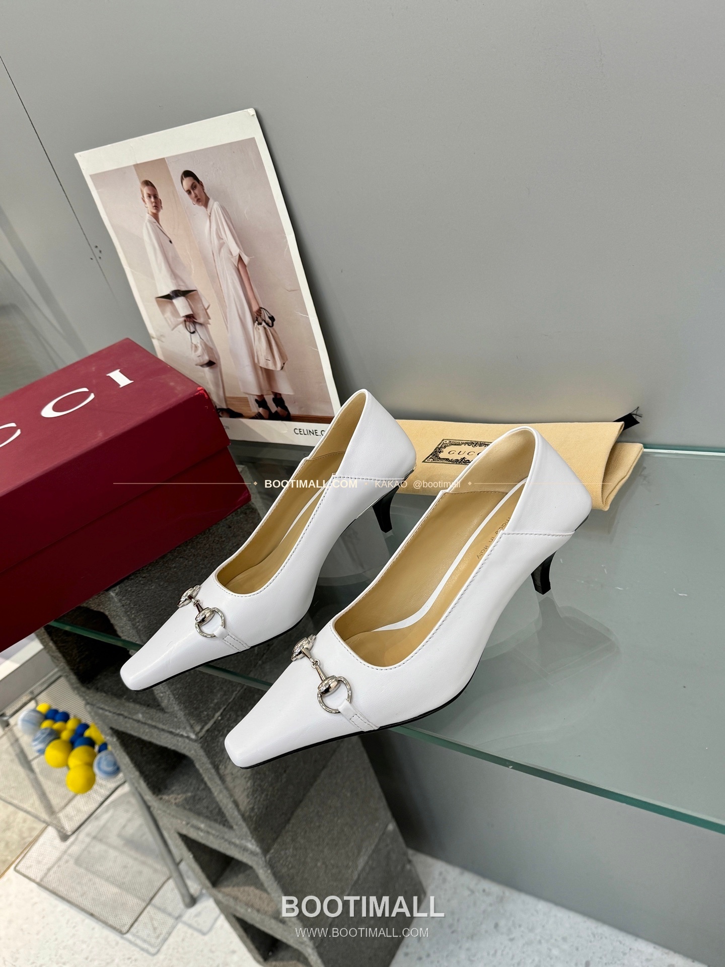 구찌 2026 레더 GG 메탈 라운드토 블랙 펌프스 Gucci 2026 Leather GG Metal Round Toe Black Pumps 5.5cm 3