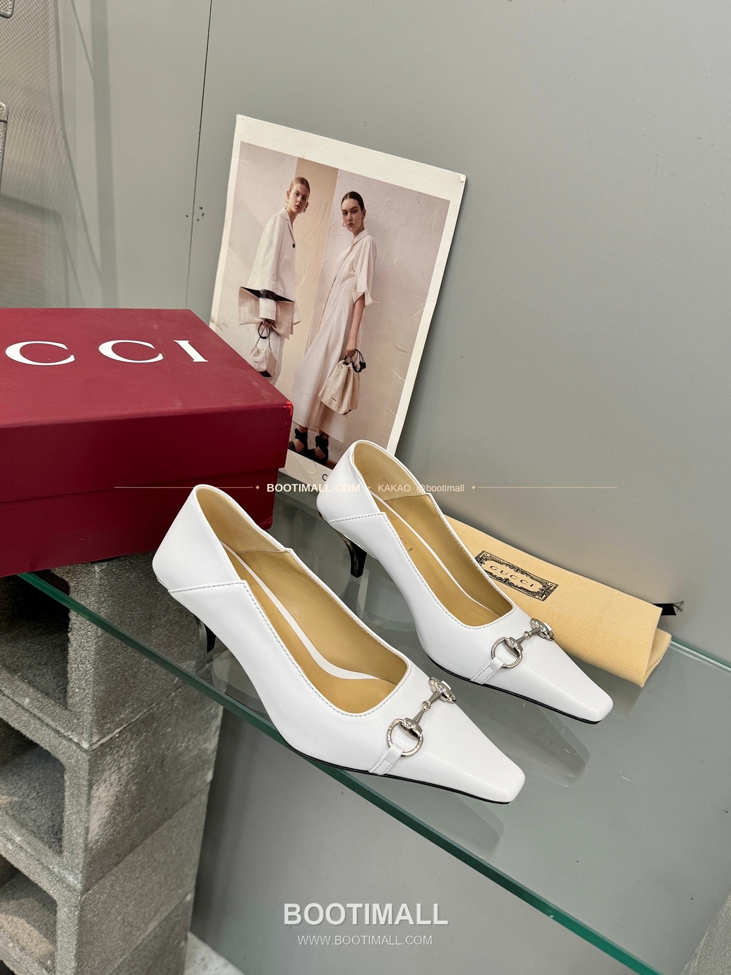 구찌 2026 레더 GG 메탈 라운드토 블랙 펌프스 Gucci 2026 Leather GG Metal Round Toe Black Pumps 5.5cm 4