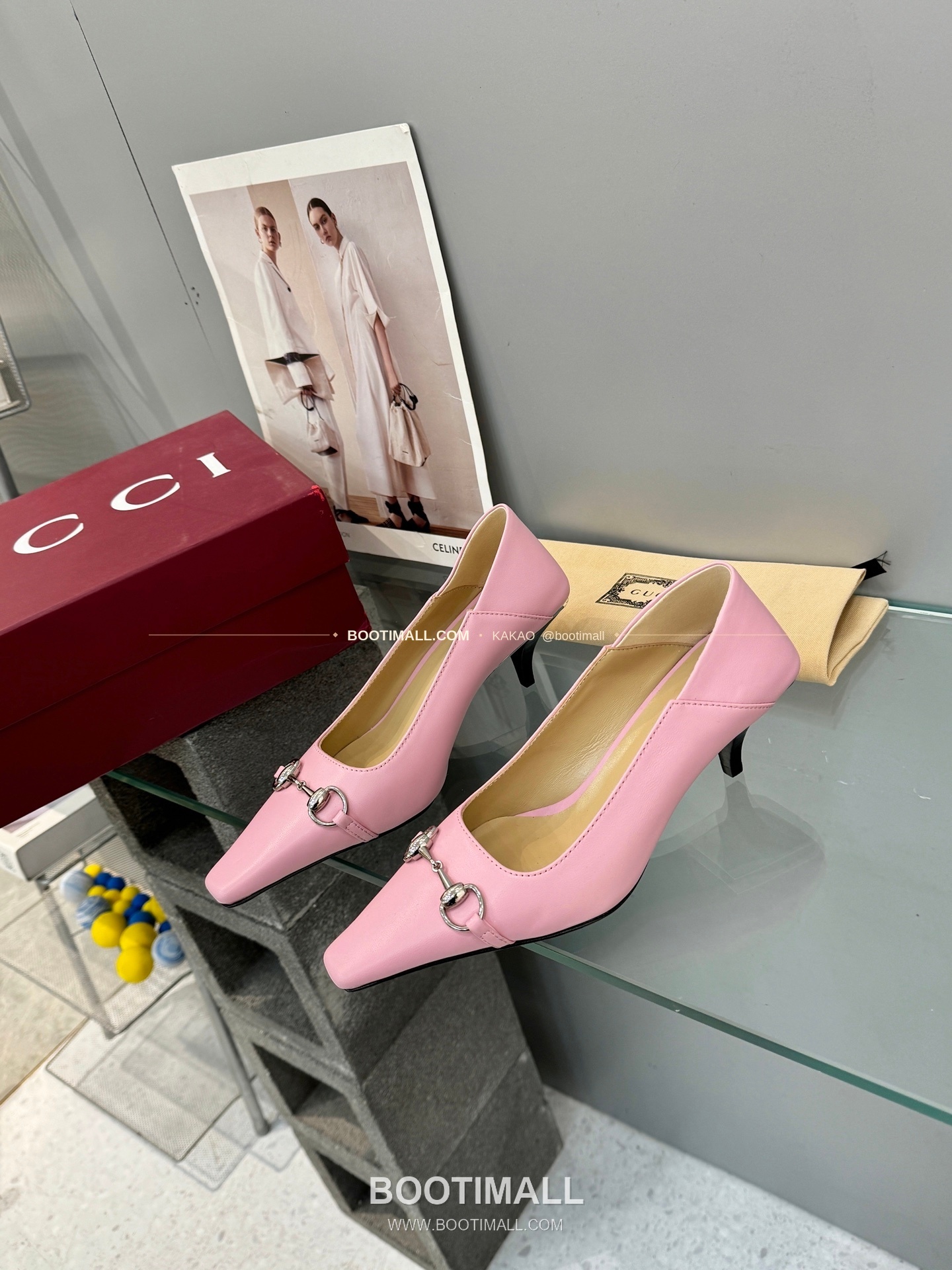 구찌 2026 레더 GG 메탈 라운드토 블랙 펌프스 Gucci 2026 Leather GG Metal Round Toe Black Pumps 5.5cm 3