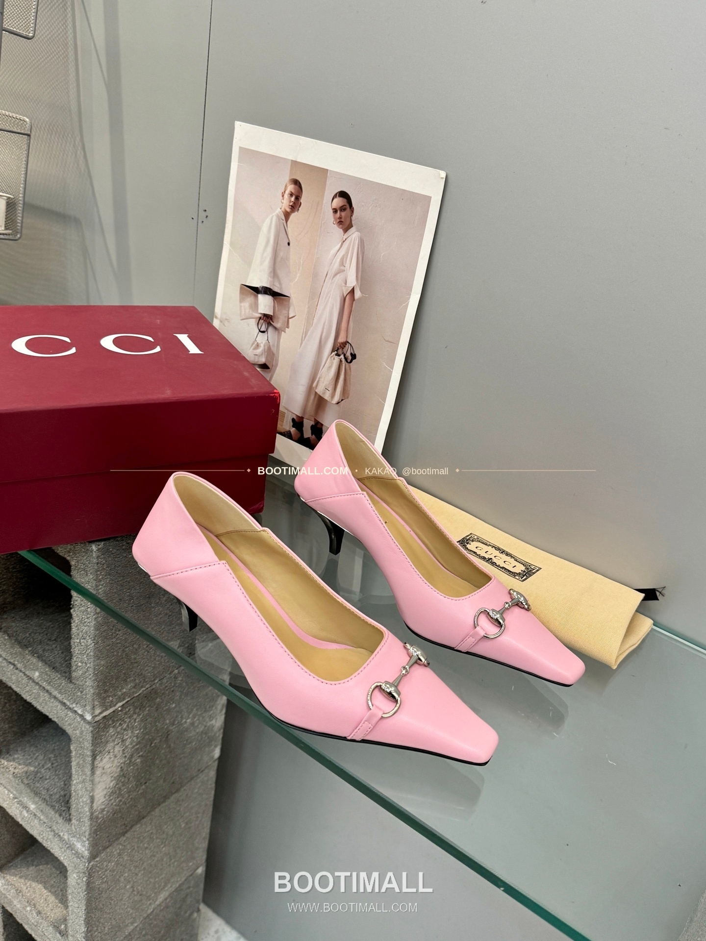 구찌 2026 레더 GG 메탈 라운드토 블랙 펌프스 Gucci 2026 Leather GG Metal Round Toe Black Pumps 5.5cm 4