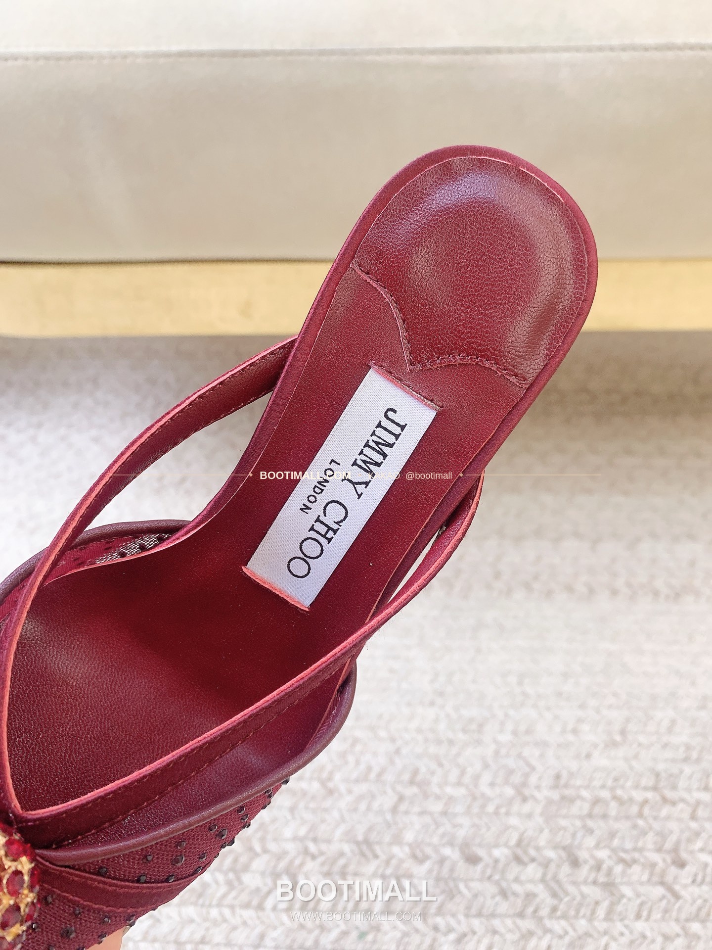 지미추 2026 메쉬 크리스탈 버클 포인티드토 블랙 뮬 샌들 Jimmy Choo 2026 Mesh Crystal Buckle Pointed Toe Black Mule Sandals 7cm 6