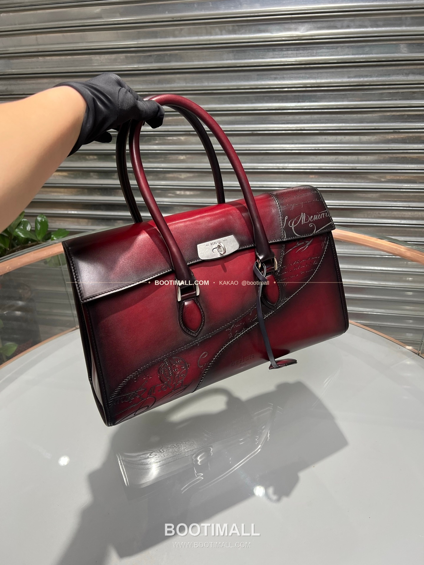 벨루티 파티나 카프스킨 수공 컬러링 패널 브리프케이스 Berluti Patina Calfskin Hand Colored Panel Briefcase 42cm 3