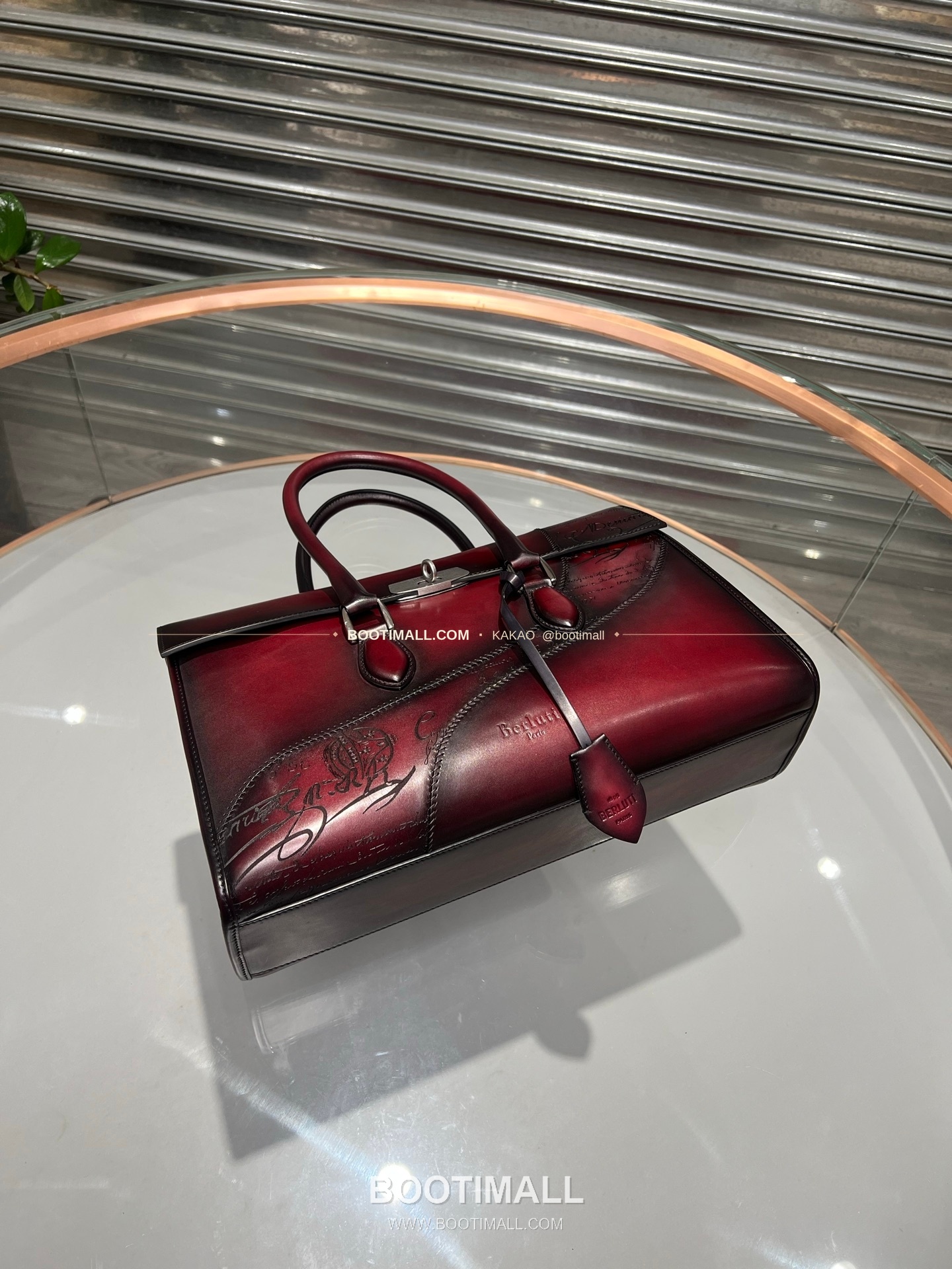 벨루티 파티나 카프스킨 수공 컬러링 패널 브리프케이스 Berluti Patina Calfskin Hand Colored Panel Briefcase 42cm 6