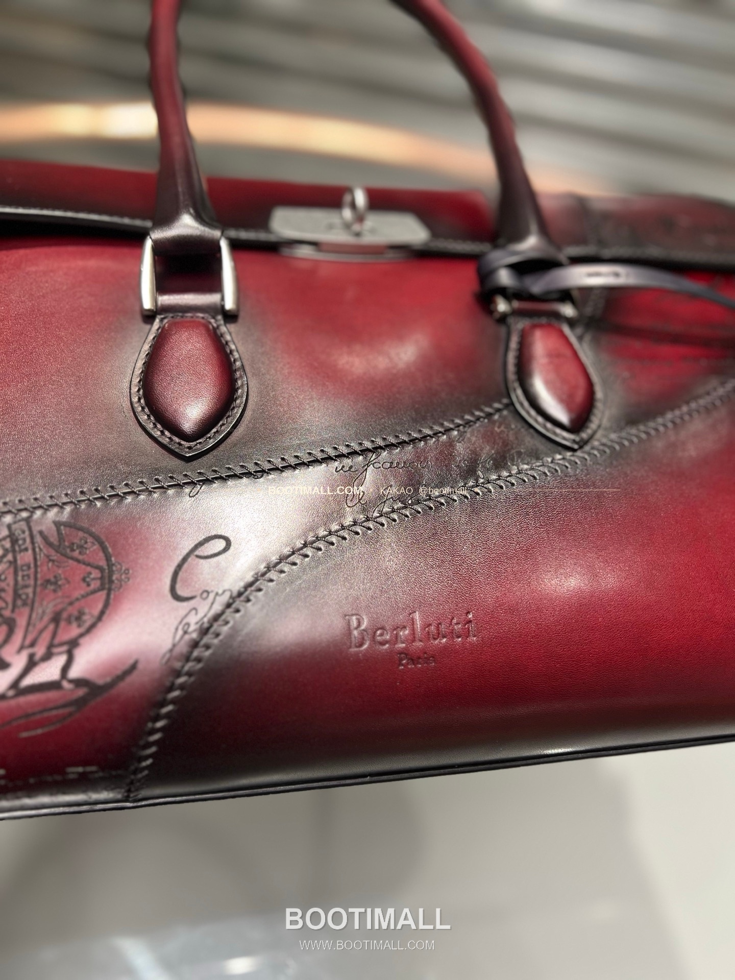 벨루티 파티나 카프스킨 수공 컬러링 패널 브리프케이스 Berluti Patina Calfskin Hand Colored Panel Briefcase 42cm 7