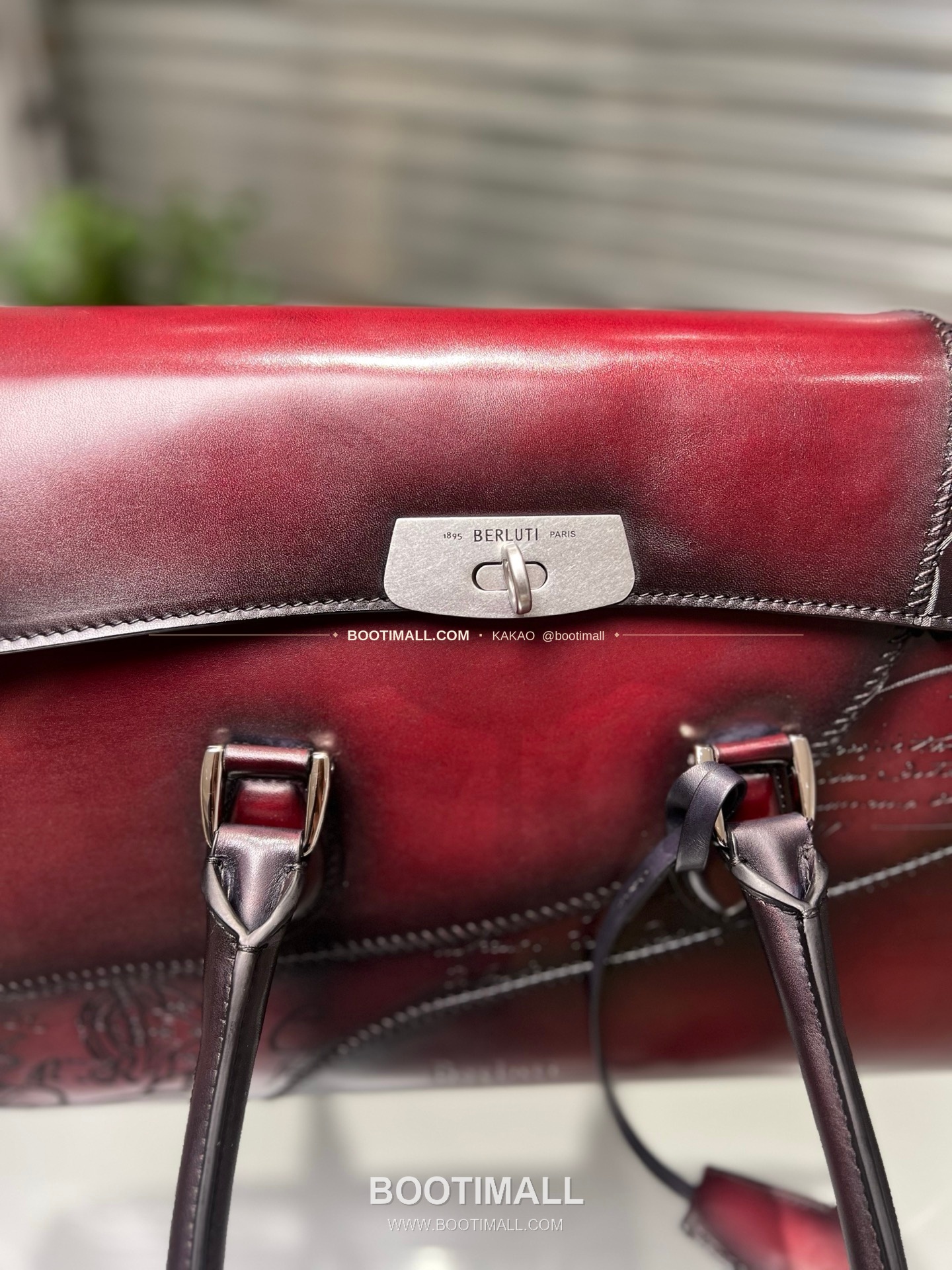 벨루티 파티나 카프스킨 수공 컬러링 패널 브리프케이스 Berluti Patina Calfskin Hand Colored Panel Briefcase 42cm 8