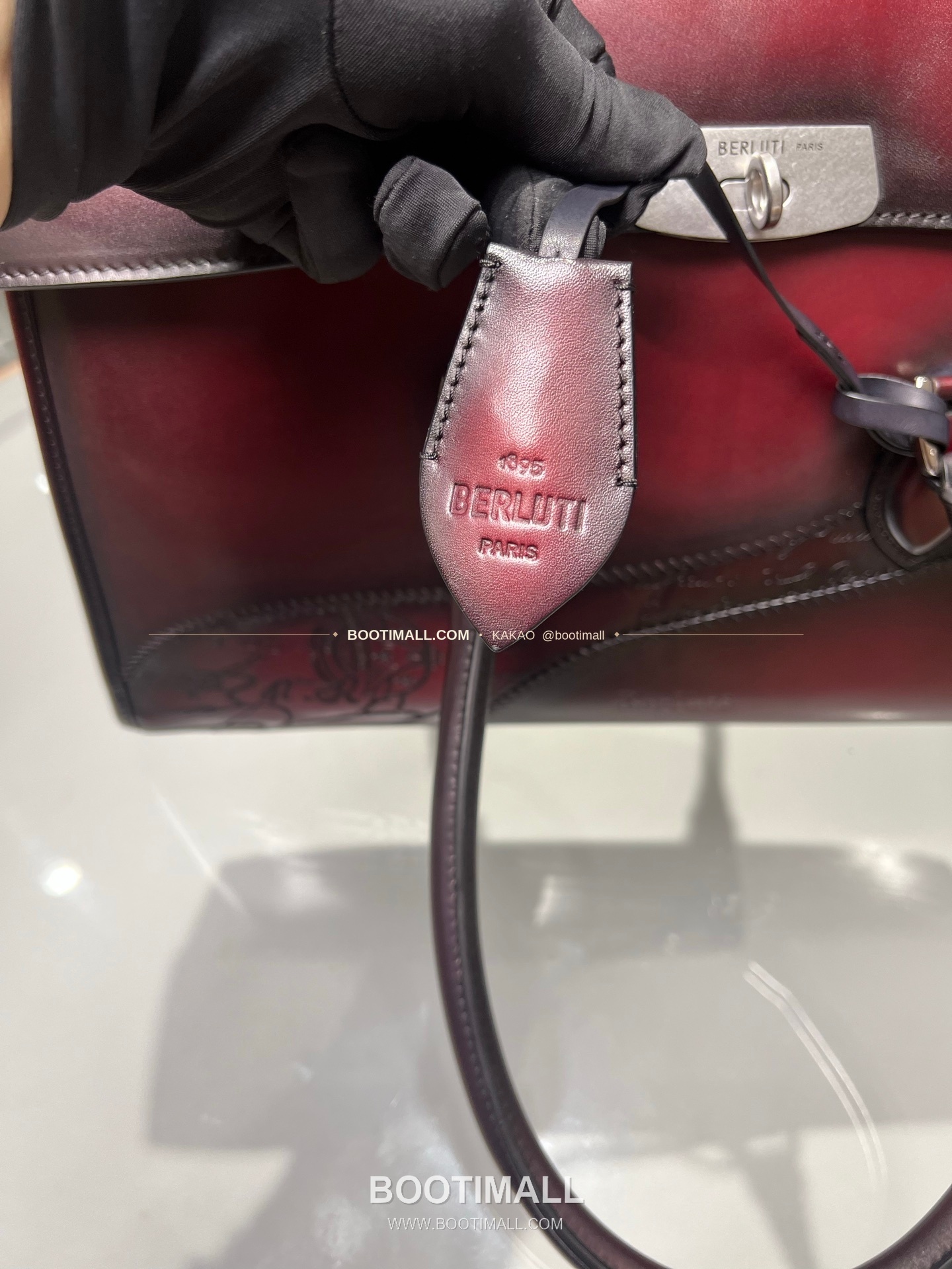 벨루티 파티나 카프스킨 수공 컬러링 패널 브리프케이스 Berluti Patina Calfskin Hand Colored Panel Briefcase 42cm 9