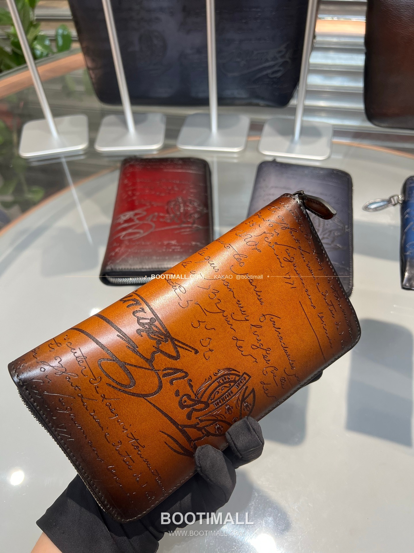 벨루티 파티나 카프스킨 수공 컬러링 롱 지퍼 지갑 Berluti Patina Calfskin Hand Colored Long Zip Wallet 19.5cm 3