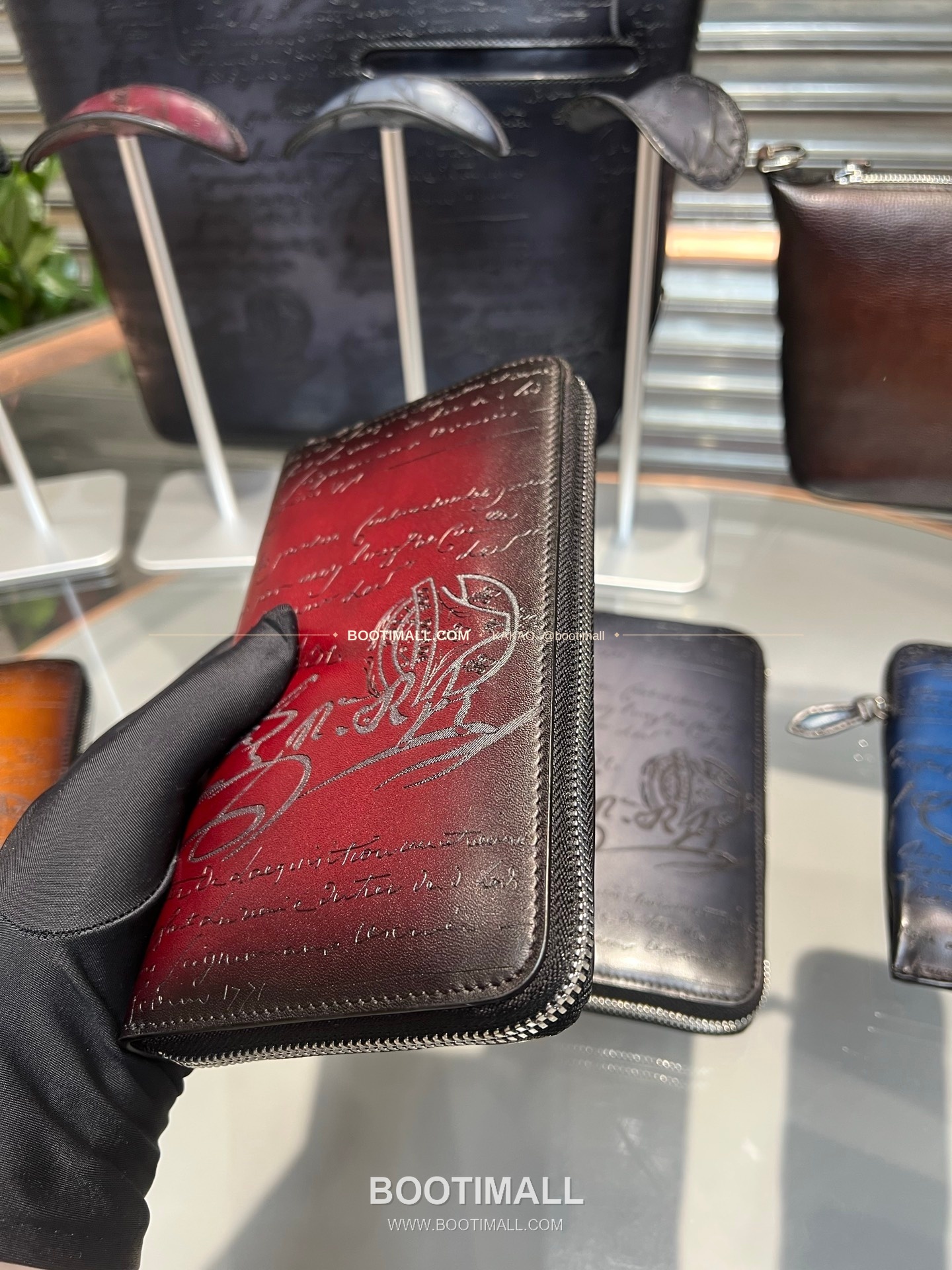 벨루티 파티나 카프스킨 수공 컬러링 롱 지퍼 지갑 Berluti Patina Calfskin Hand Colored Long Zip Wallet 19.5cm 3