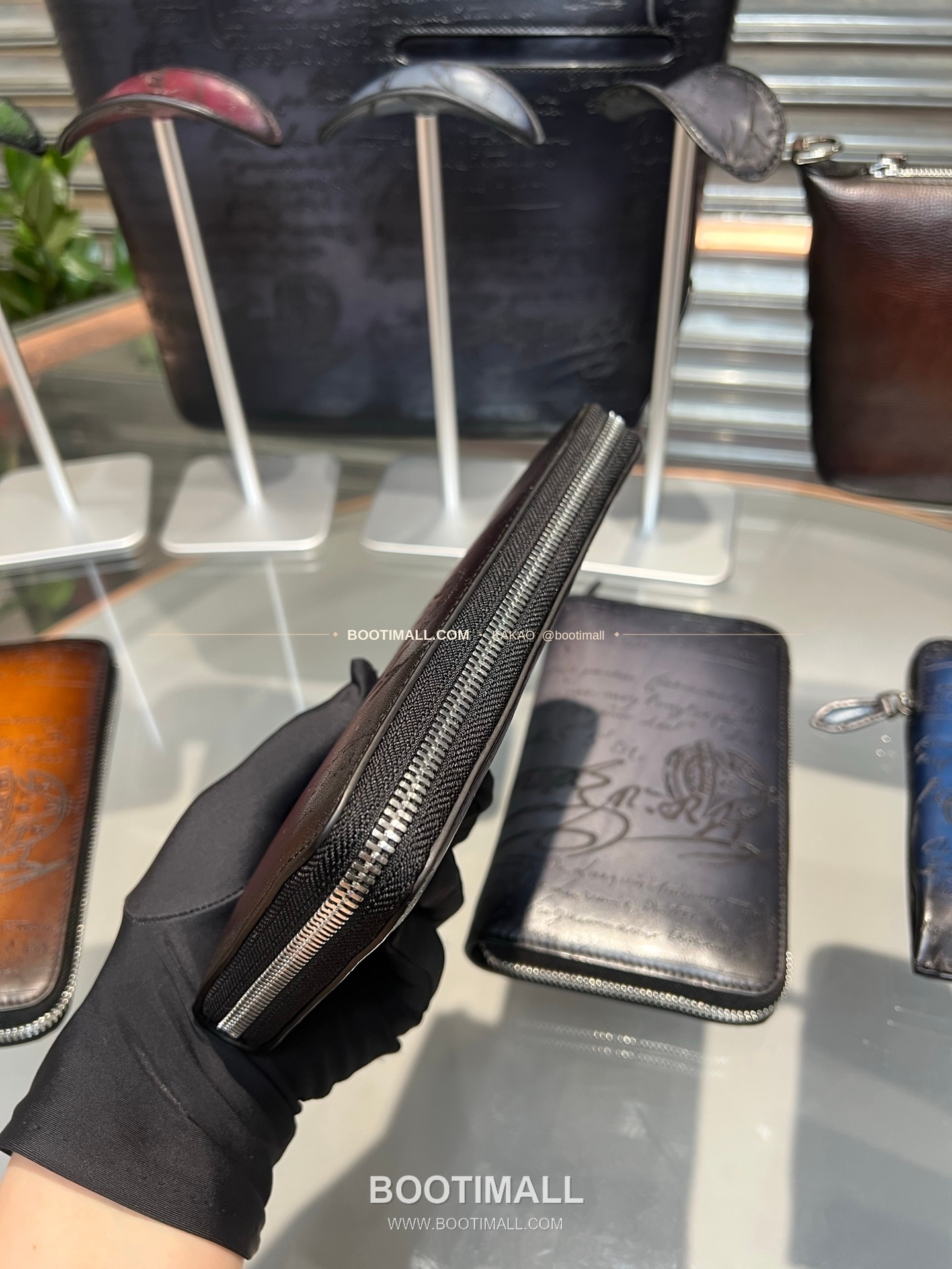 벨루티 파티나 카프스킨 수공 컬러링 롱 지퍼 지갑 Berluti Patina Calfskin Hand Colored Long Zip Wallet 19.5cm 5