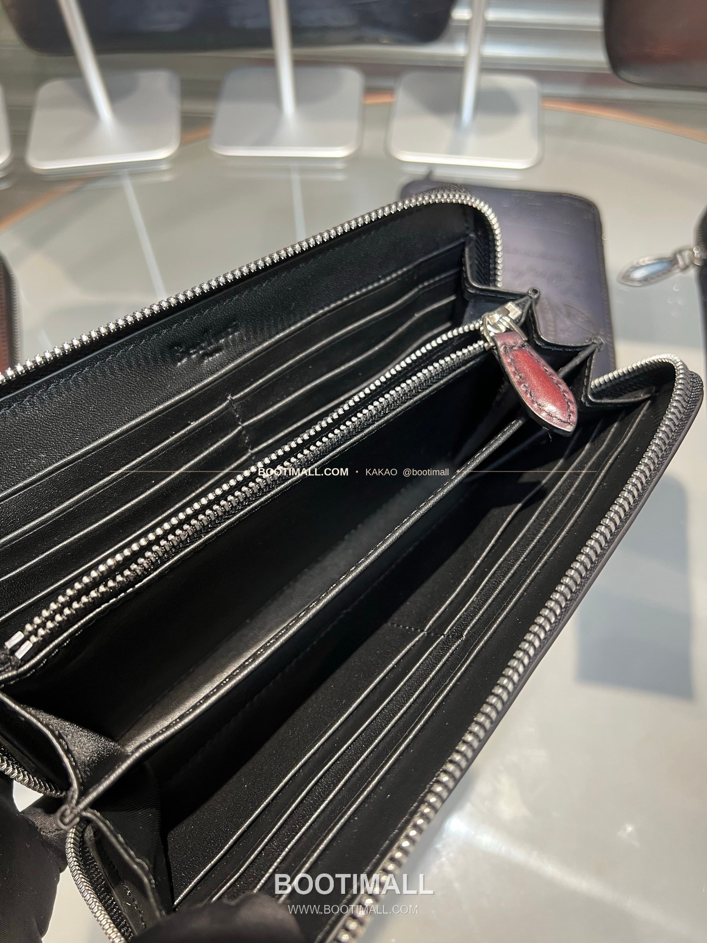 벨루티 파티나 카프스킨 수공 컬러링 롱 지퍼 지갑 Berluti Patina Calfskin Hand Colored Long Zip Wallet 19.5cm 7