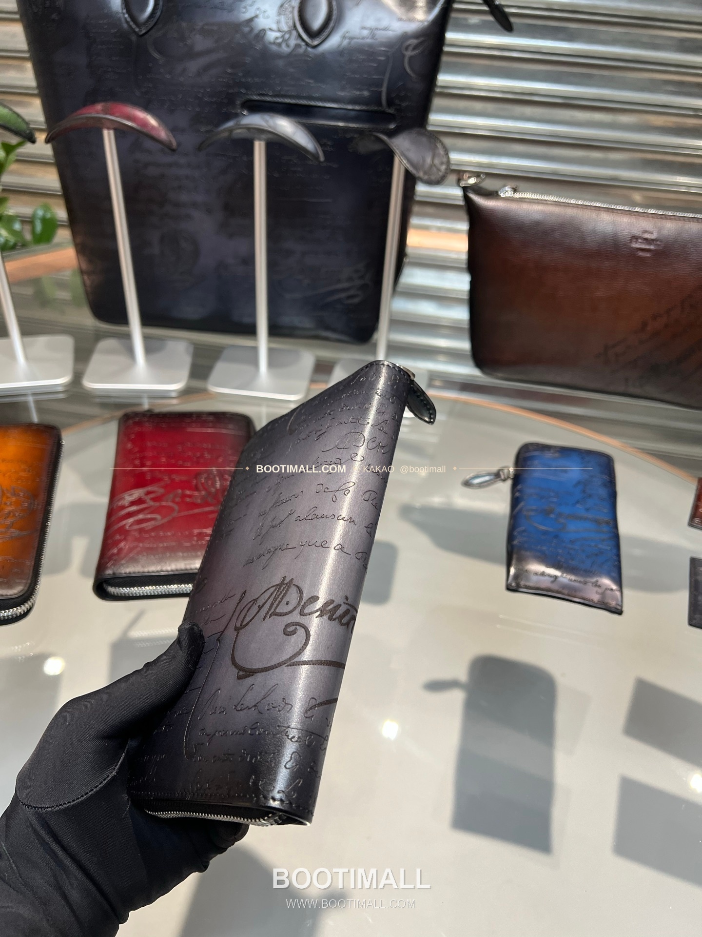 벨루티 파티나 카프스킨 수공 컬러링 롱 지퍼 지갑 Berluti Patina Calfskin Hand Colored Long Zip Wallet 19.5cm 5